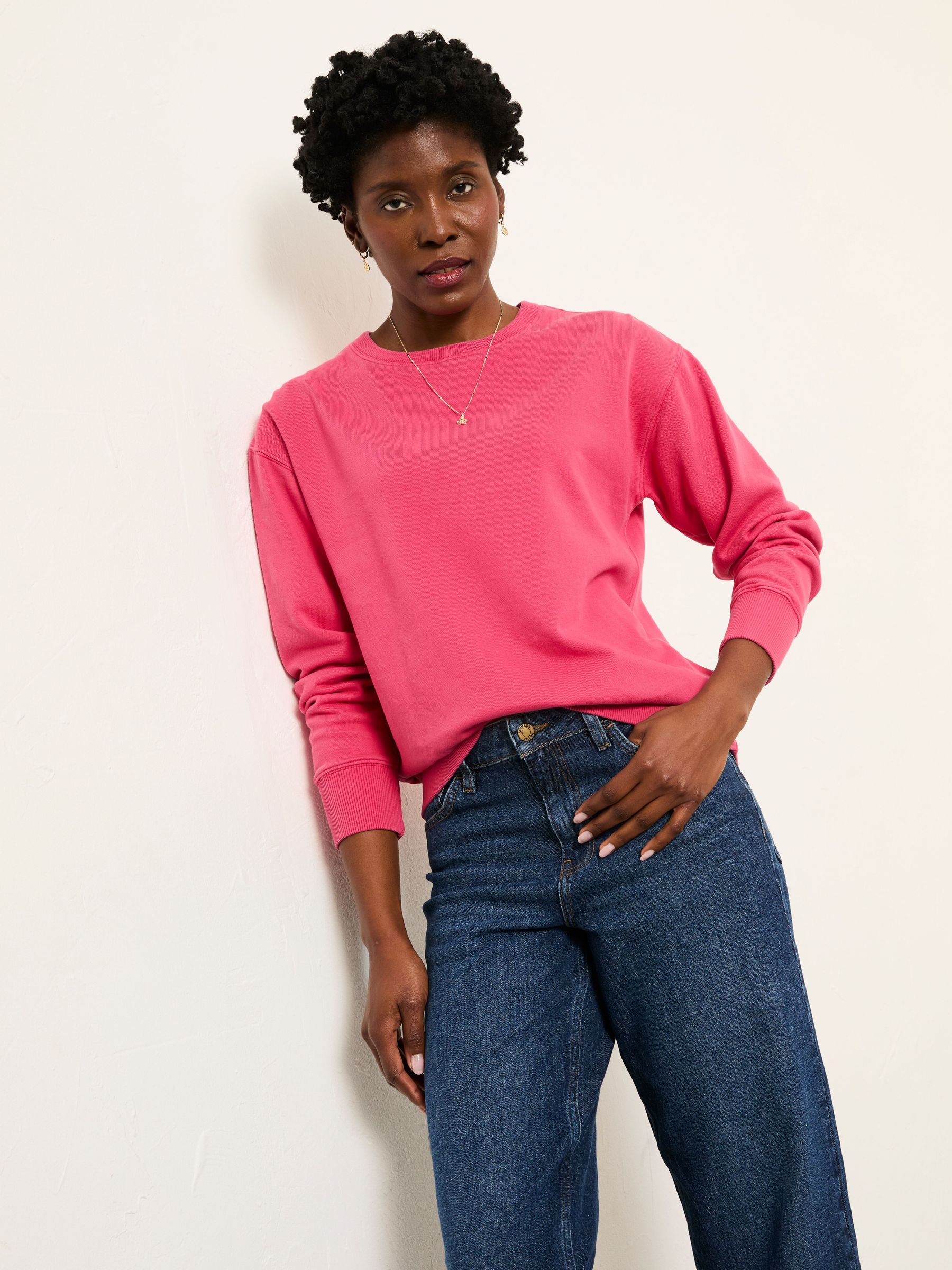 Georgia Fushsia Pink Crew Sweatshirt (W74638) | £42