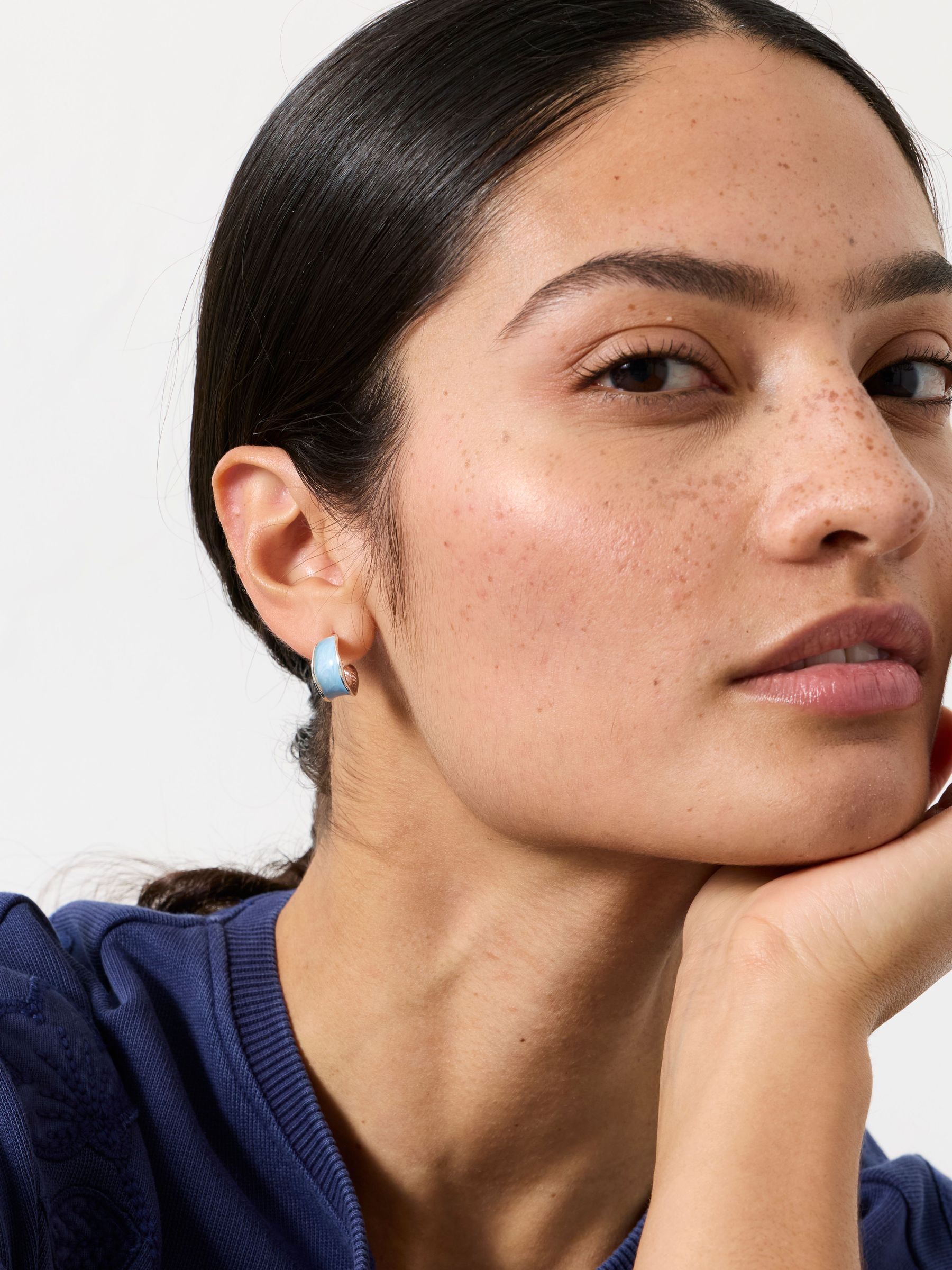 Blue Enamel Earrings (W75144) | £12.50