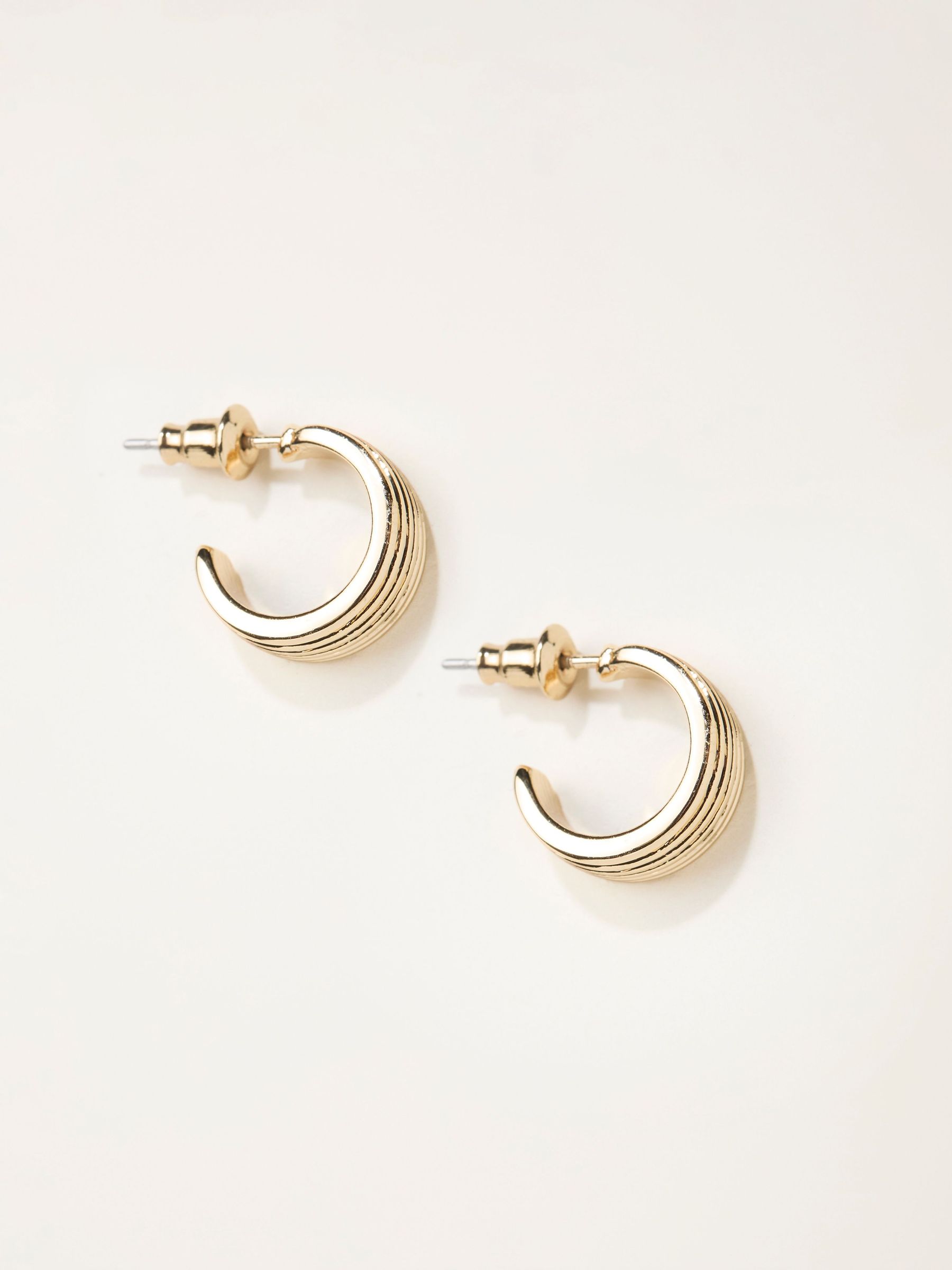 Gold Tone Classic Hoop Earrings (W75148) | £10.50