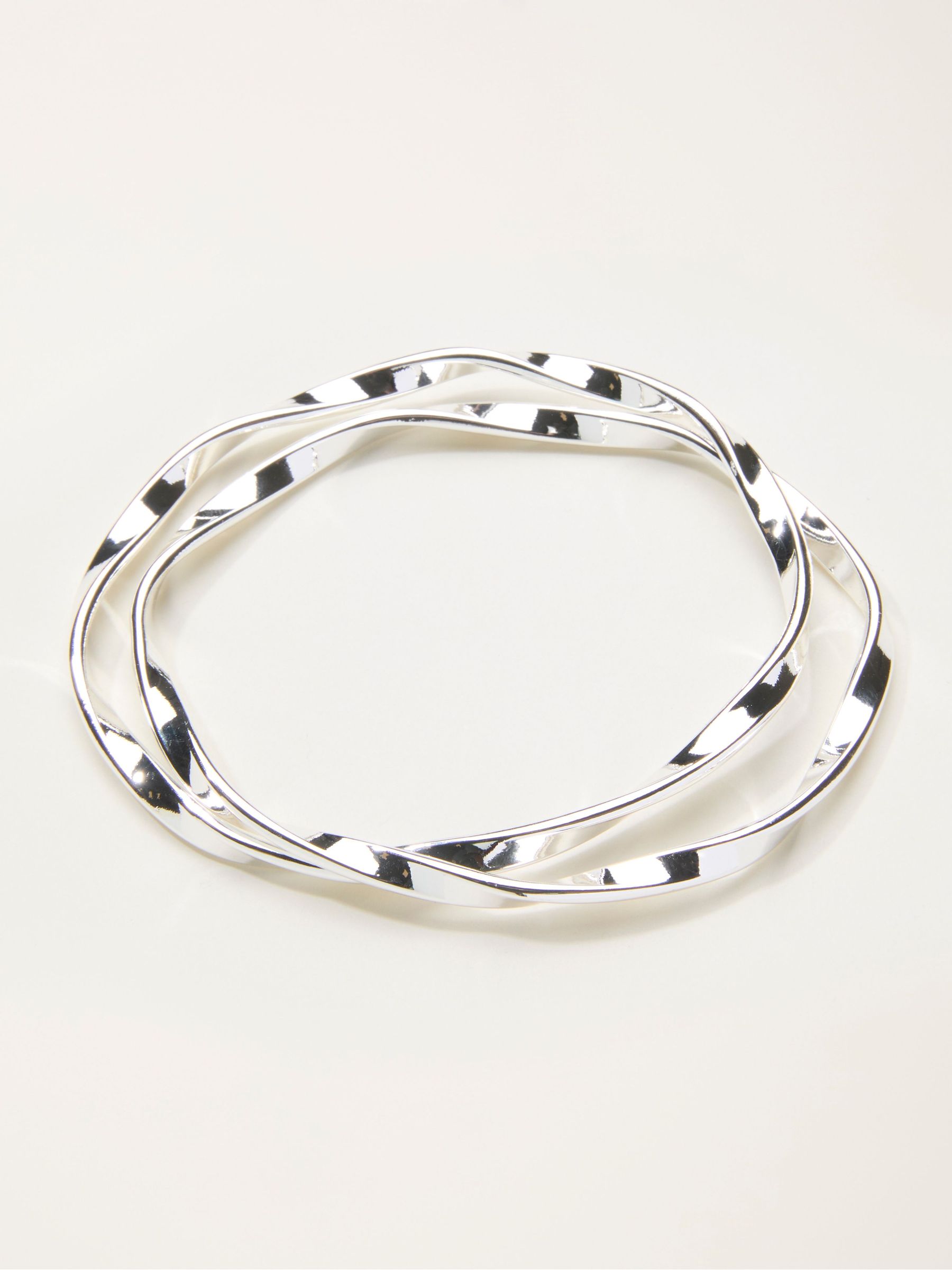 Silver Tone Double Bangle (W75176) | £14.50