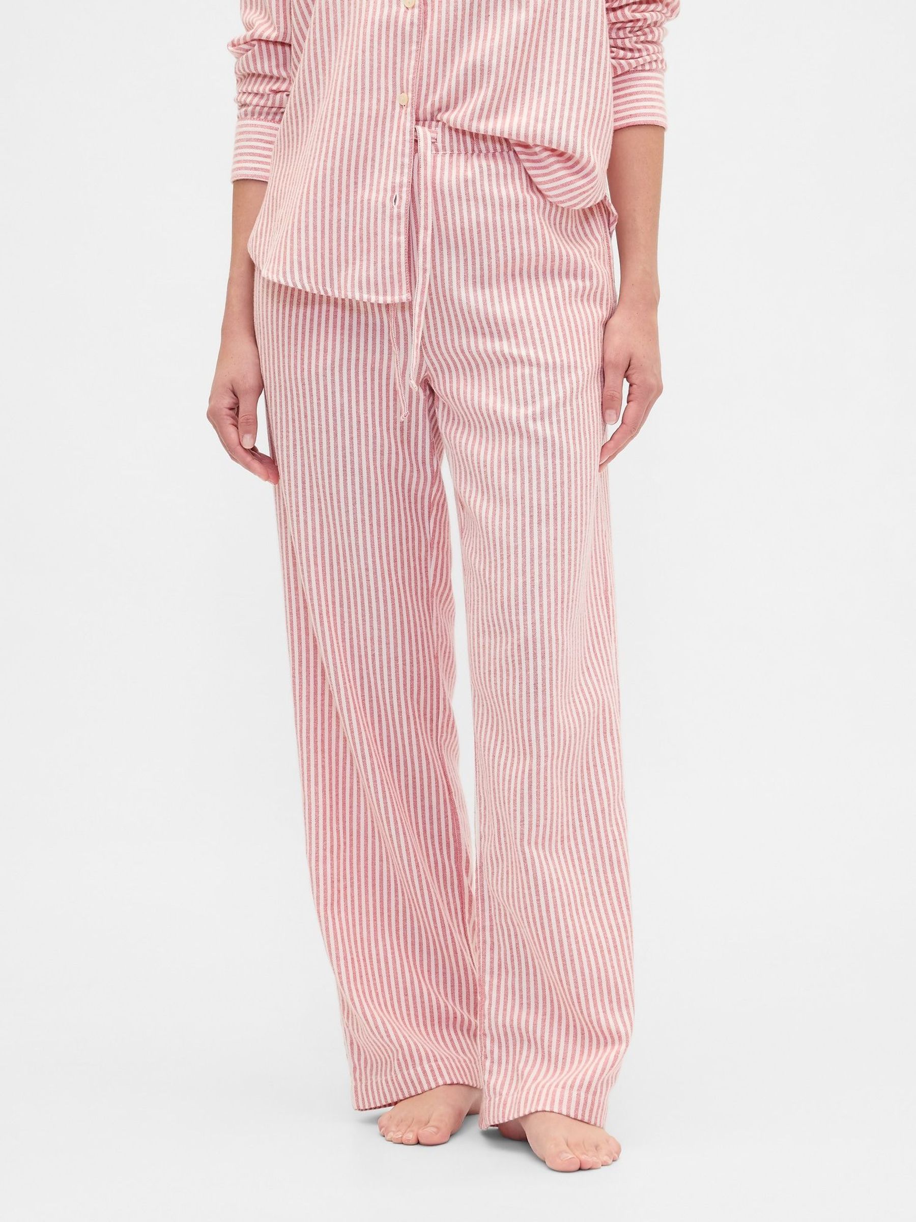 Red Stripe Flannel Pyjama Trousers (W75190) | £25