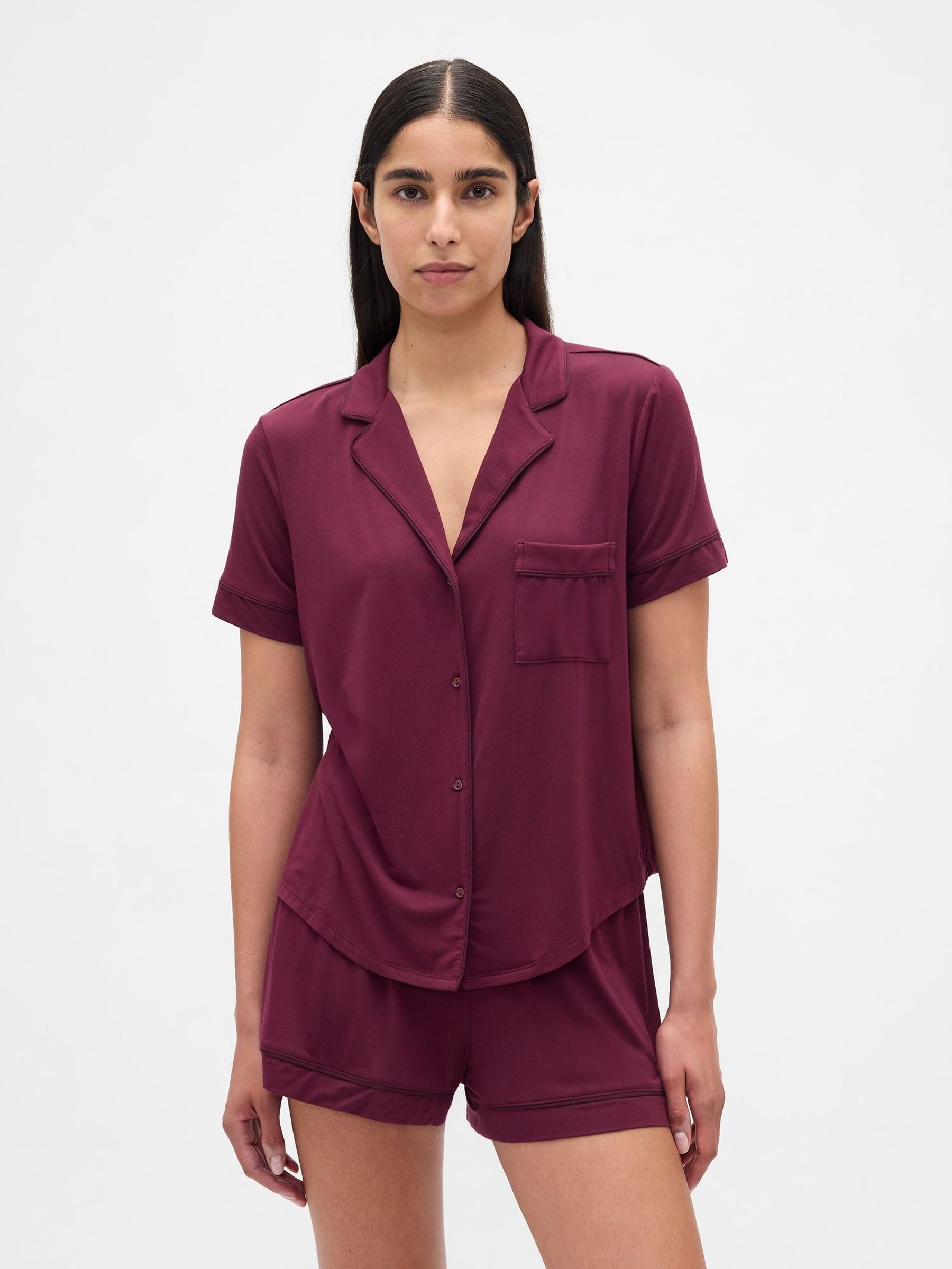 Red Modal Pyjamas Top (W75195) | £25