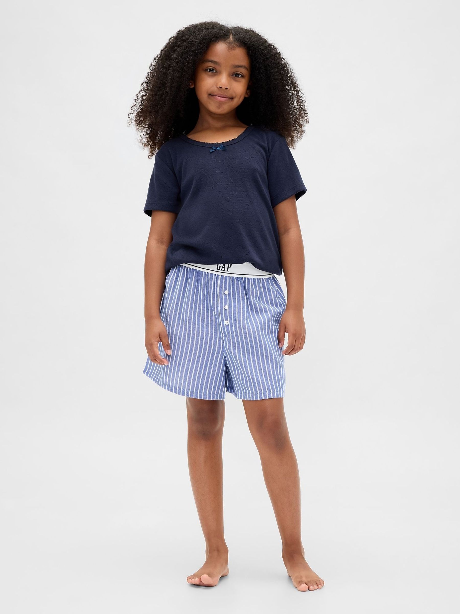 Blue Flannel Pyjama Boxer Shorts (6-13yrs) (W75201) | £12