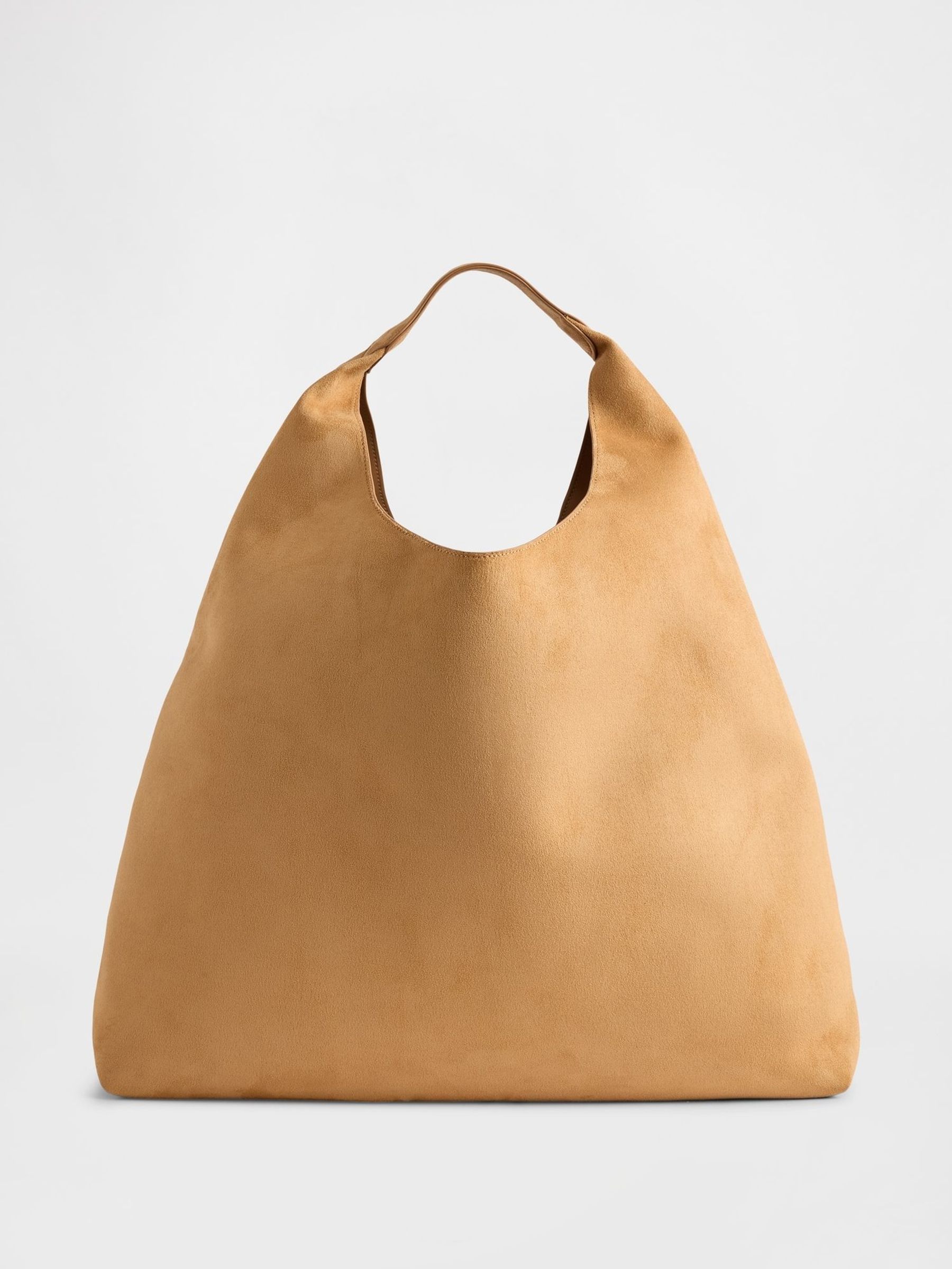 Brown Vegan Suede Slouchy Tote Bag (W75215) | £35