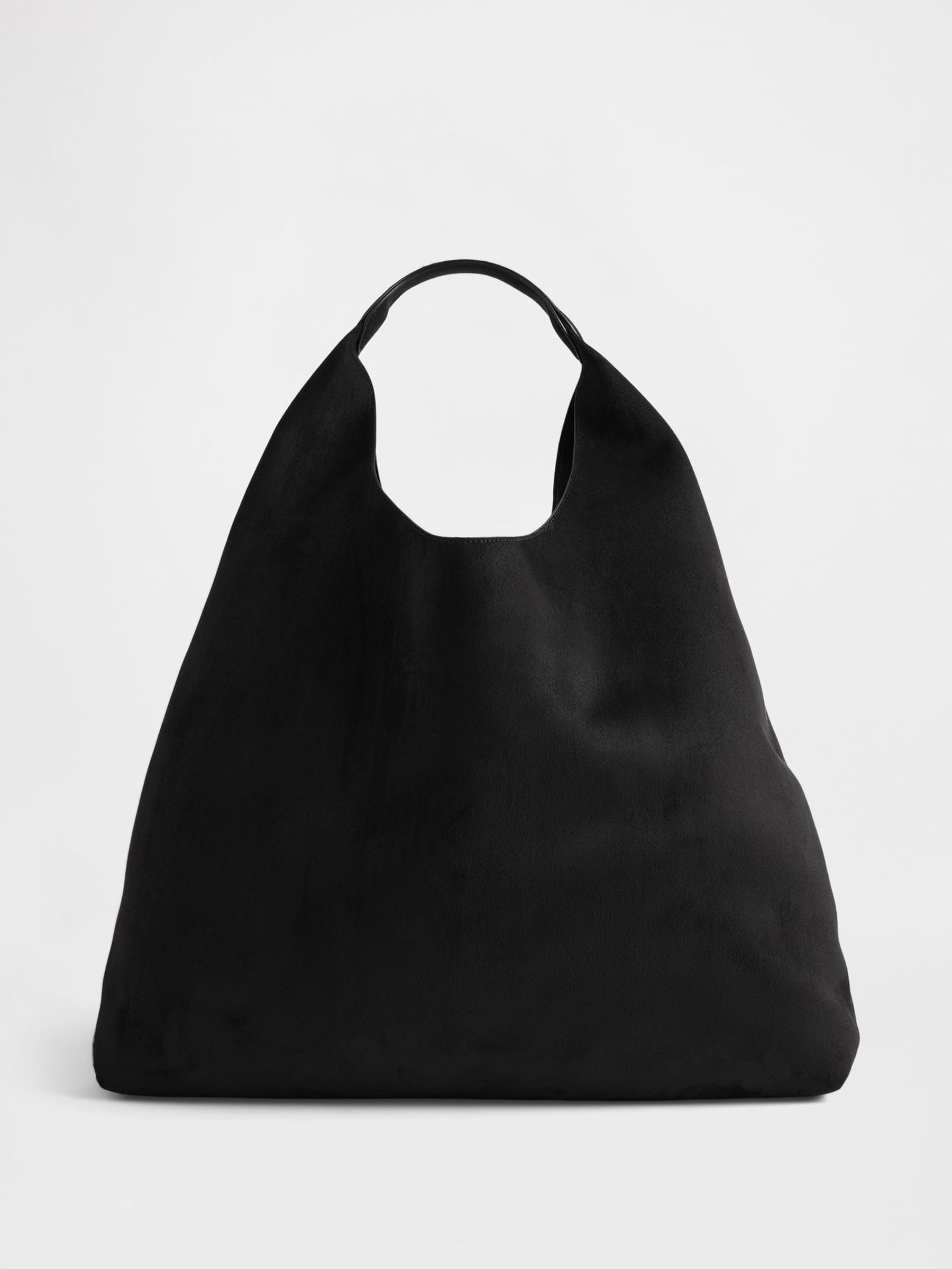 Black Vegan Suede Slouchy Tote Bag (W75221) | £35