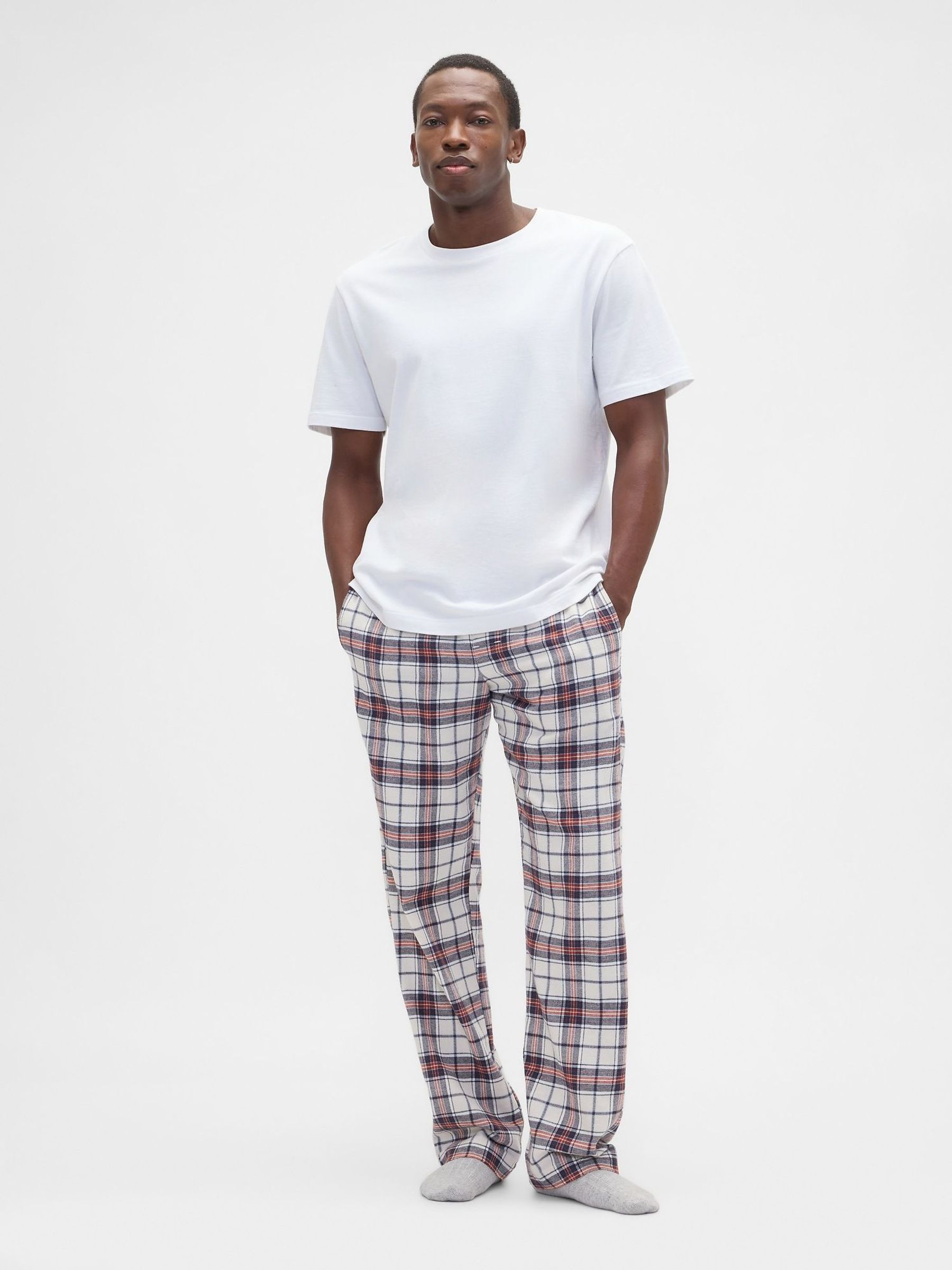 White Flannel Pyjama Bottoms (W75239) | £30