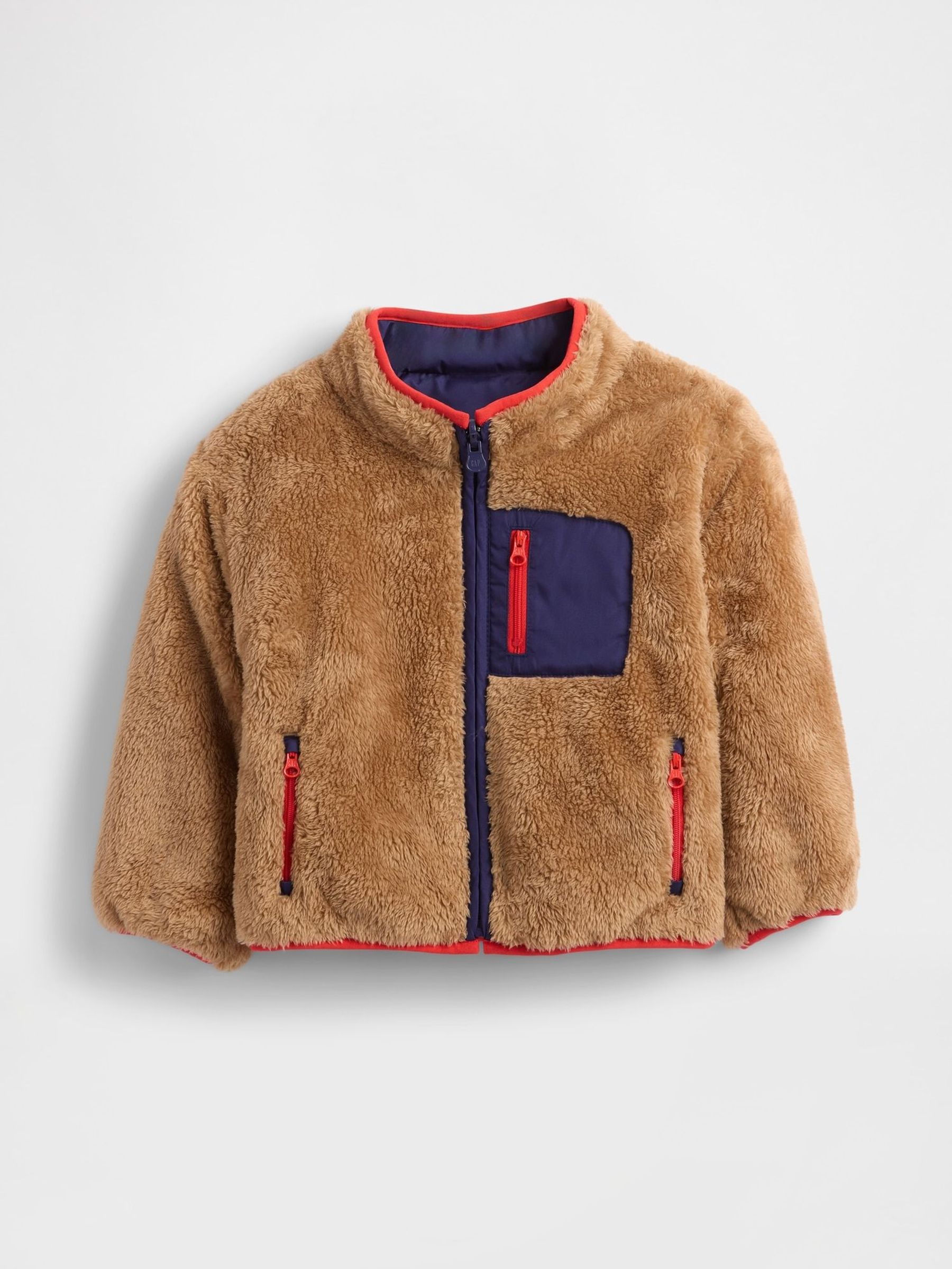Brown Lightweight Sherpa Reversible Jacket (6mths-5yrs) (W75240) | £50