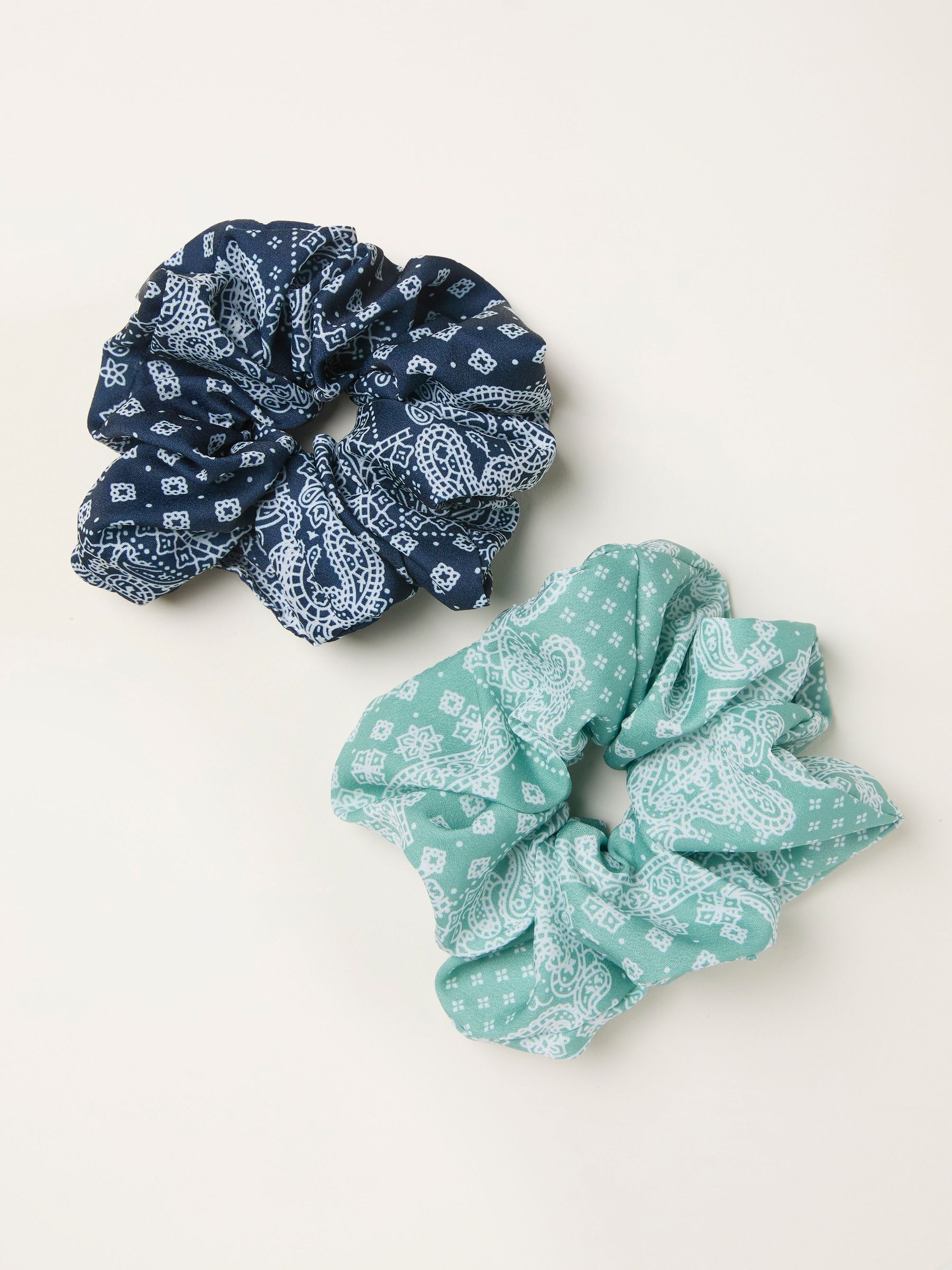 Multi 2 Pack Bandana Printed Scrunchies (W75808) | £10.50