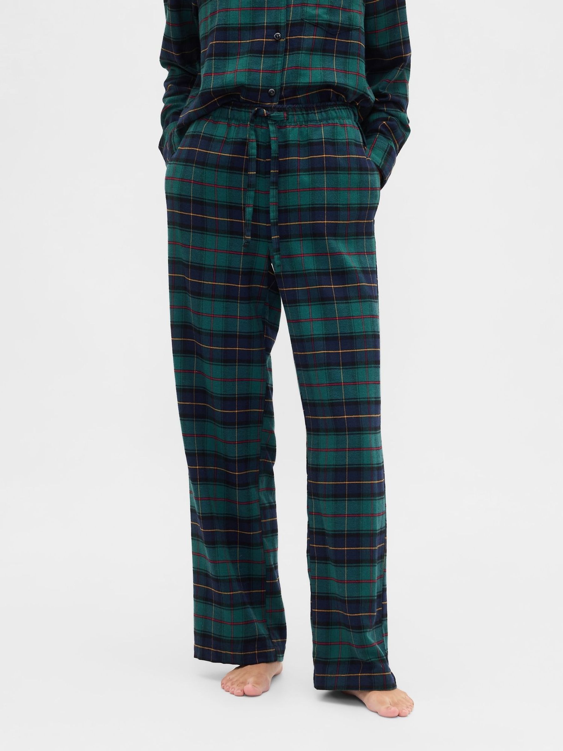 Green Flannel Pyjama Trousers (W76730) | £25