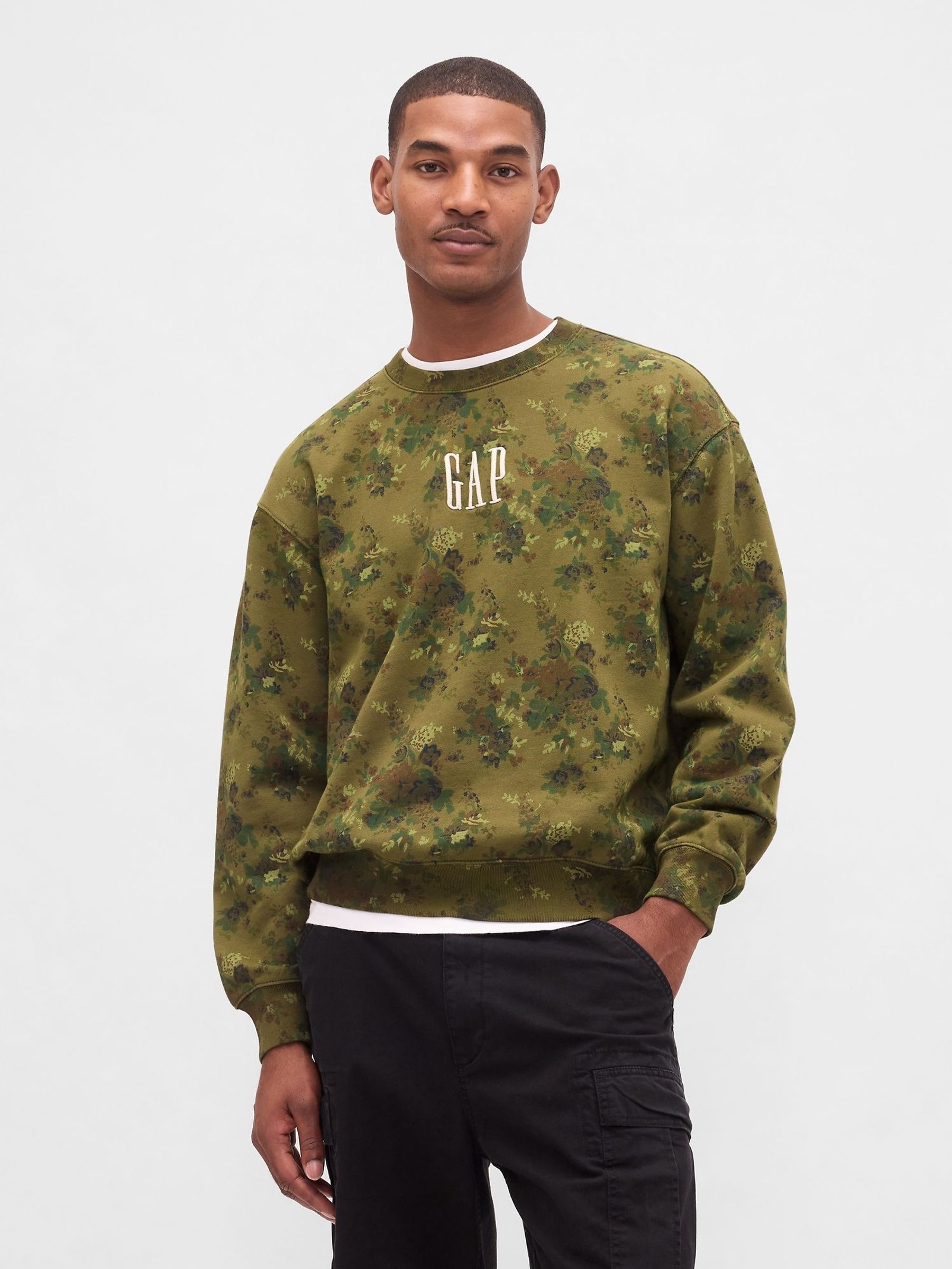 Green Oversized Heavyweight Logo Sweatshirt (W76736) | £45