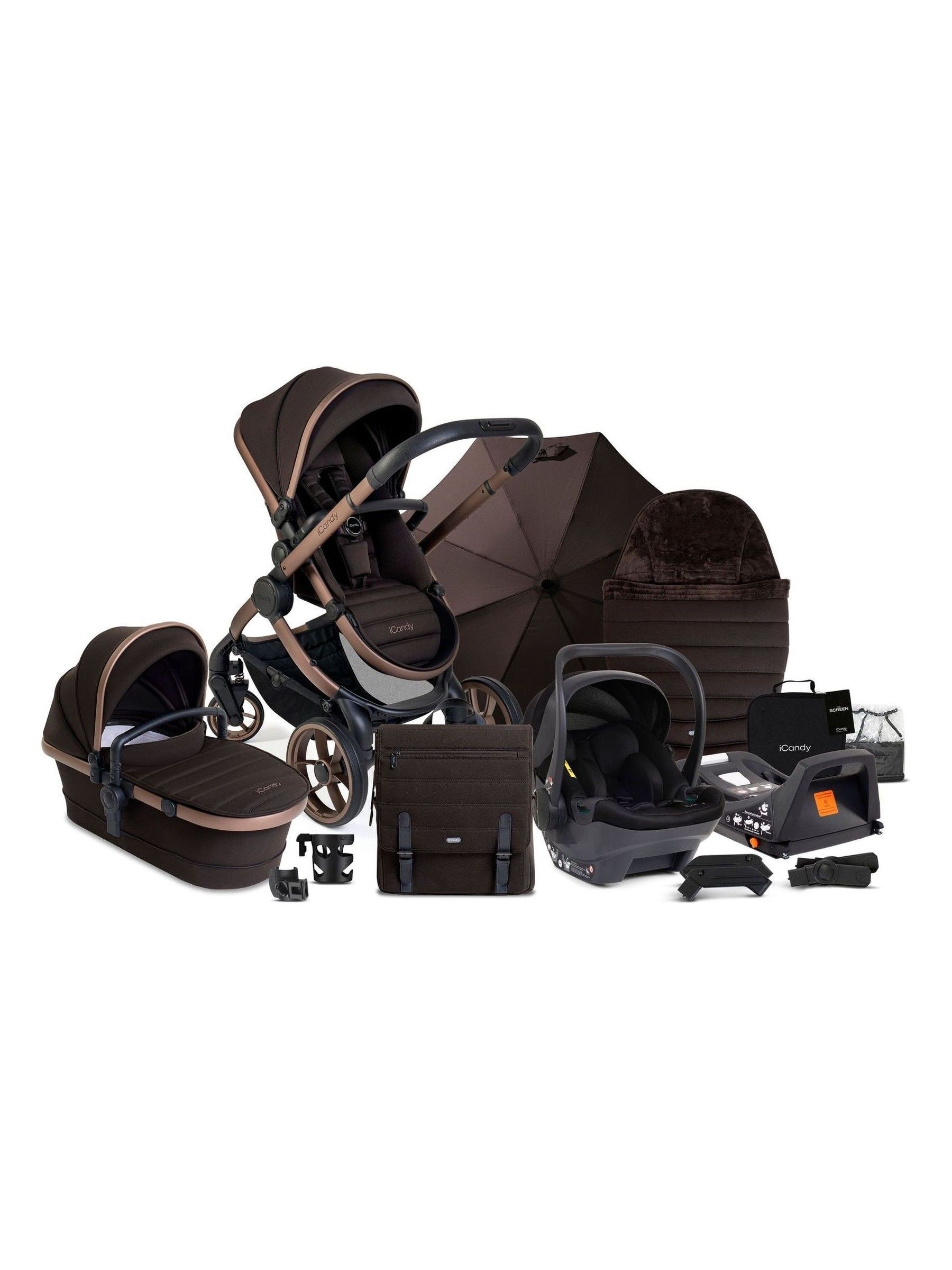 iCandy Pecan Peach7 Travel System Bundle (W77276) | £1,600