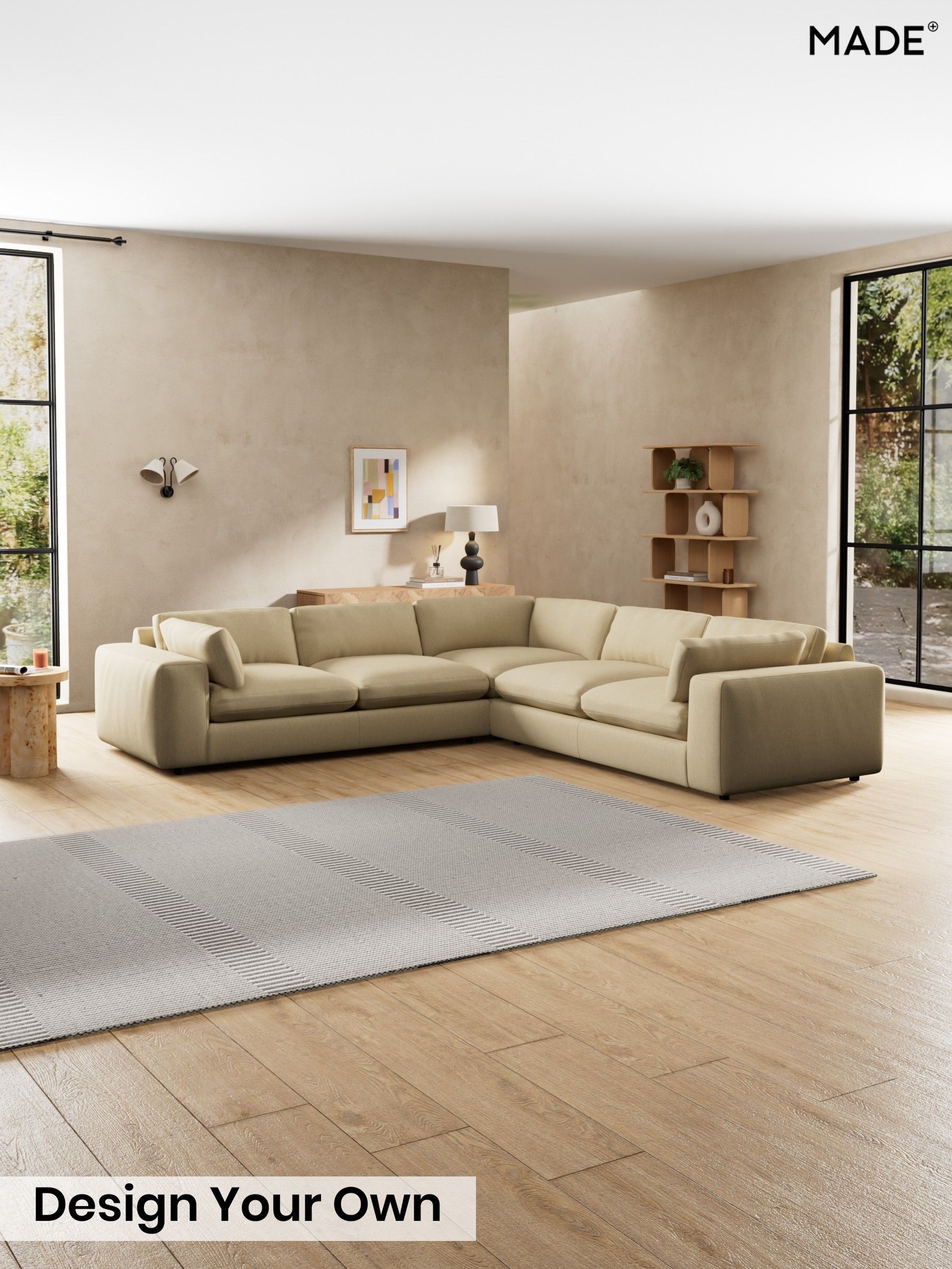 Textured Slub Weave/Caramel Natural - Alec By Made