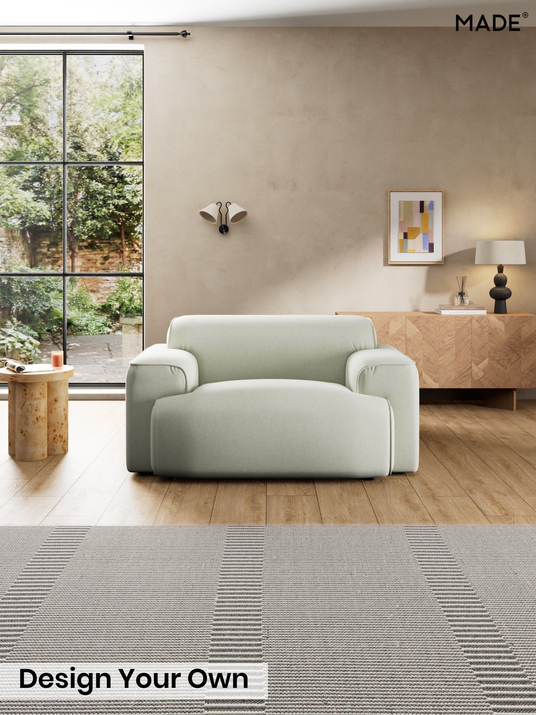 Textured Slub Weave/Light Natural - Avalon By Made