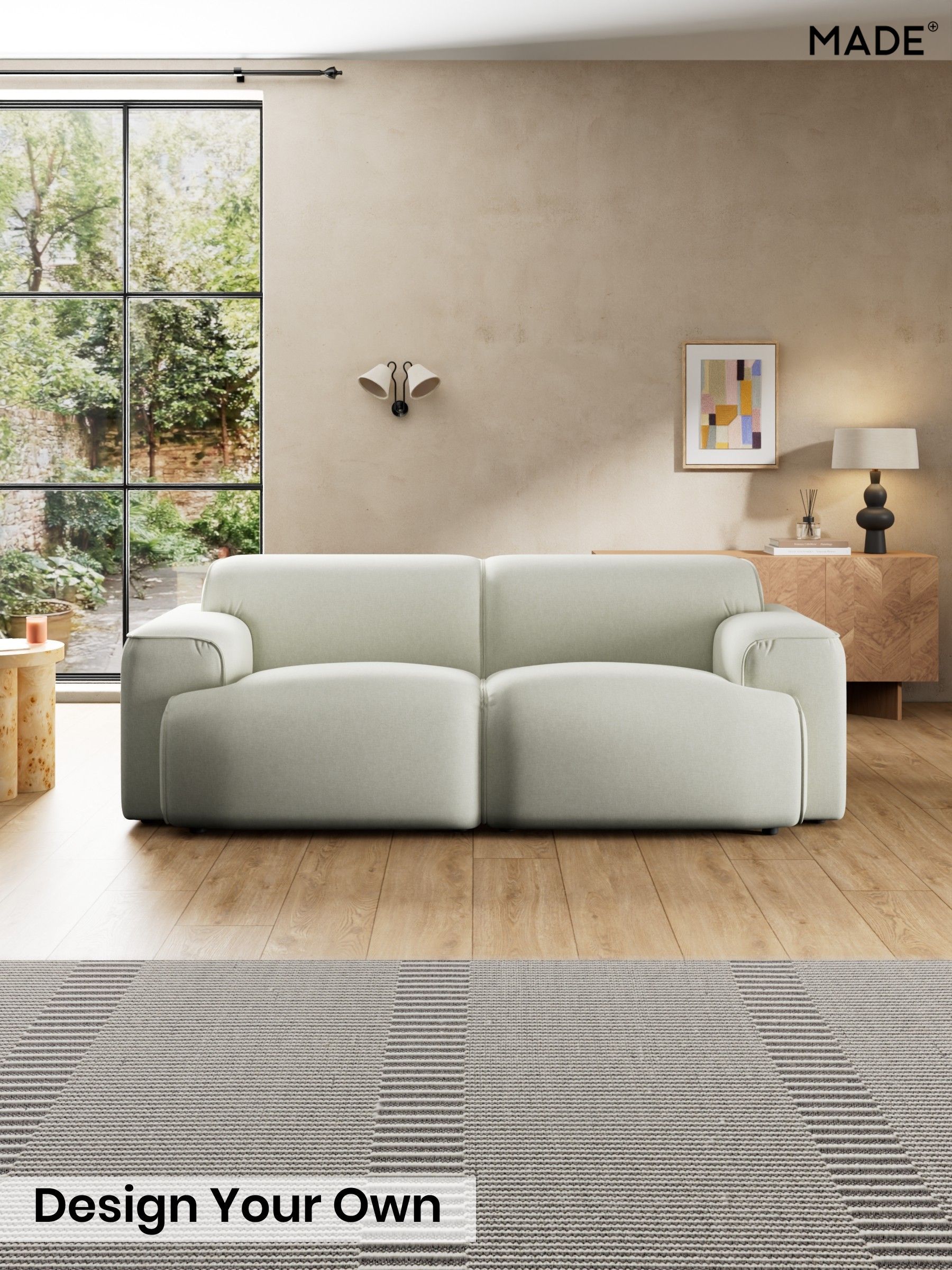 Textured Slub Weave/Light Natural - Avalon By Made