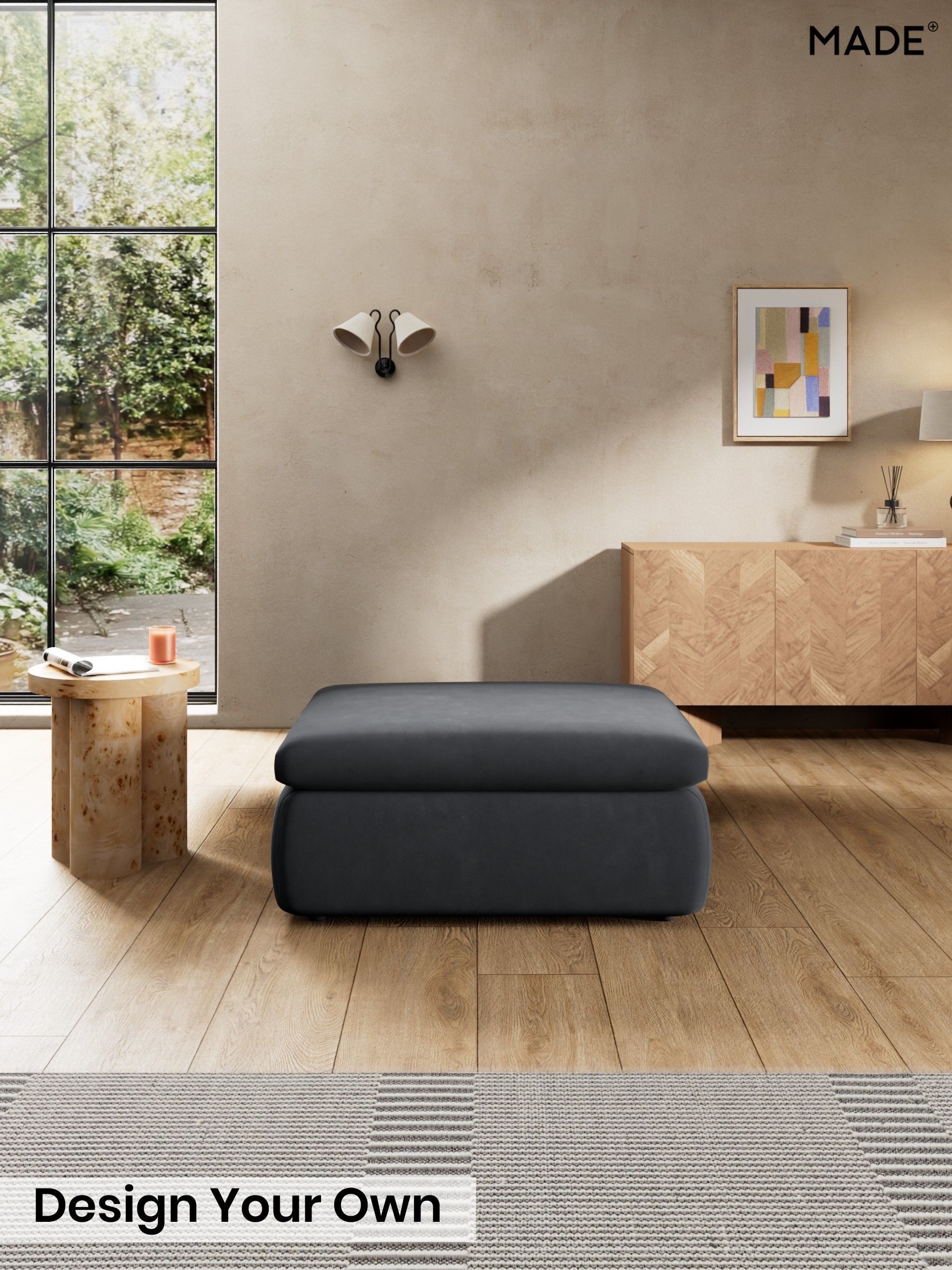 Matt Velvet Easy Clean/Charcoal Grey - Jackson By Made