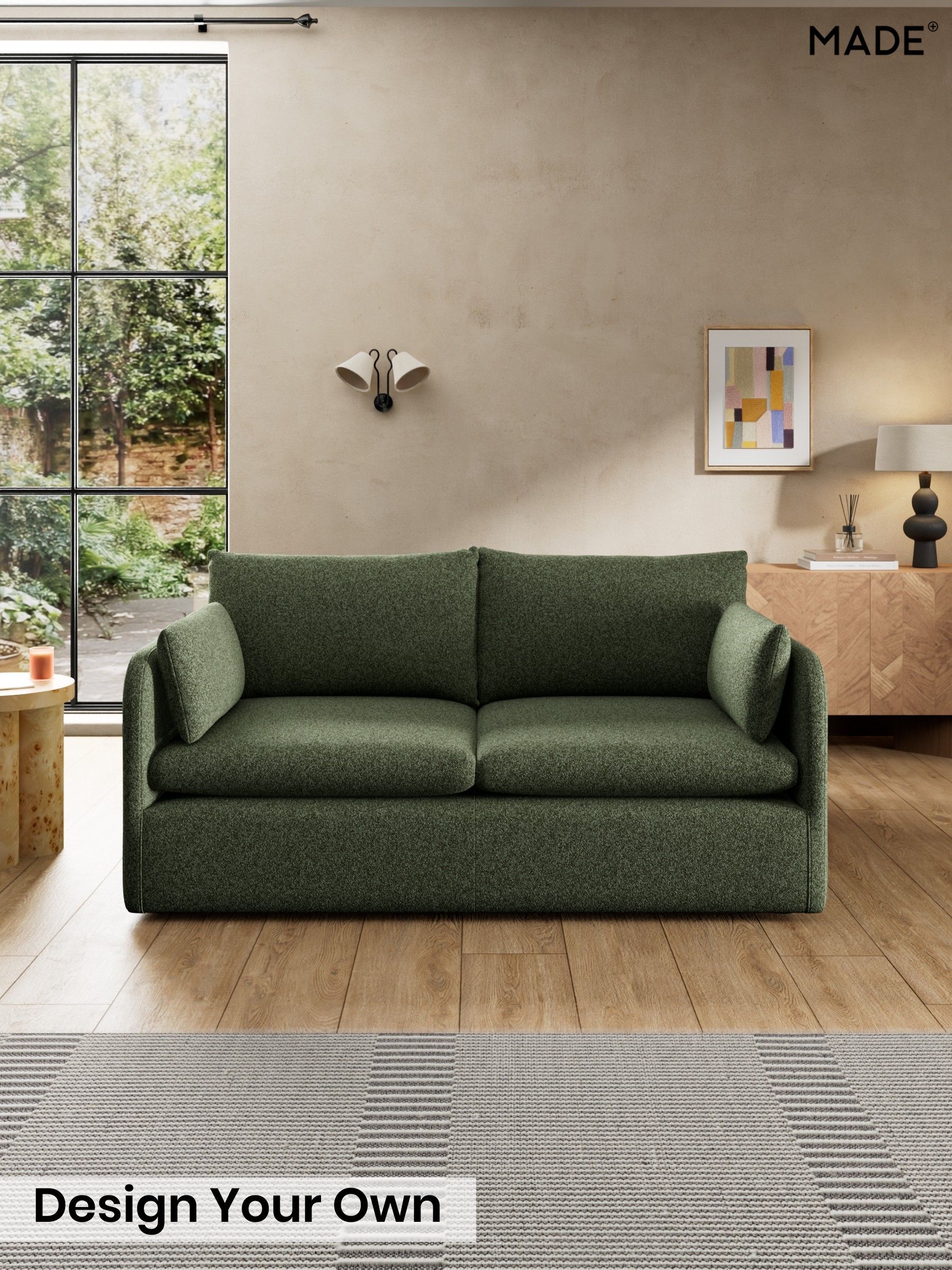 Soft Touch Boucle/Forest Green - Jackson By Made