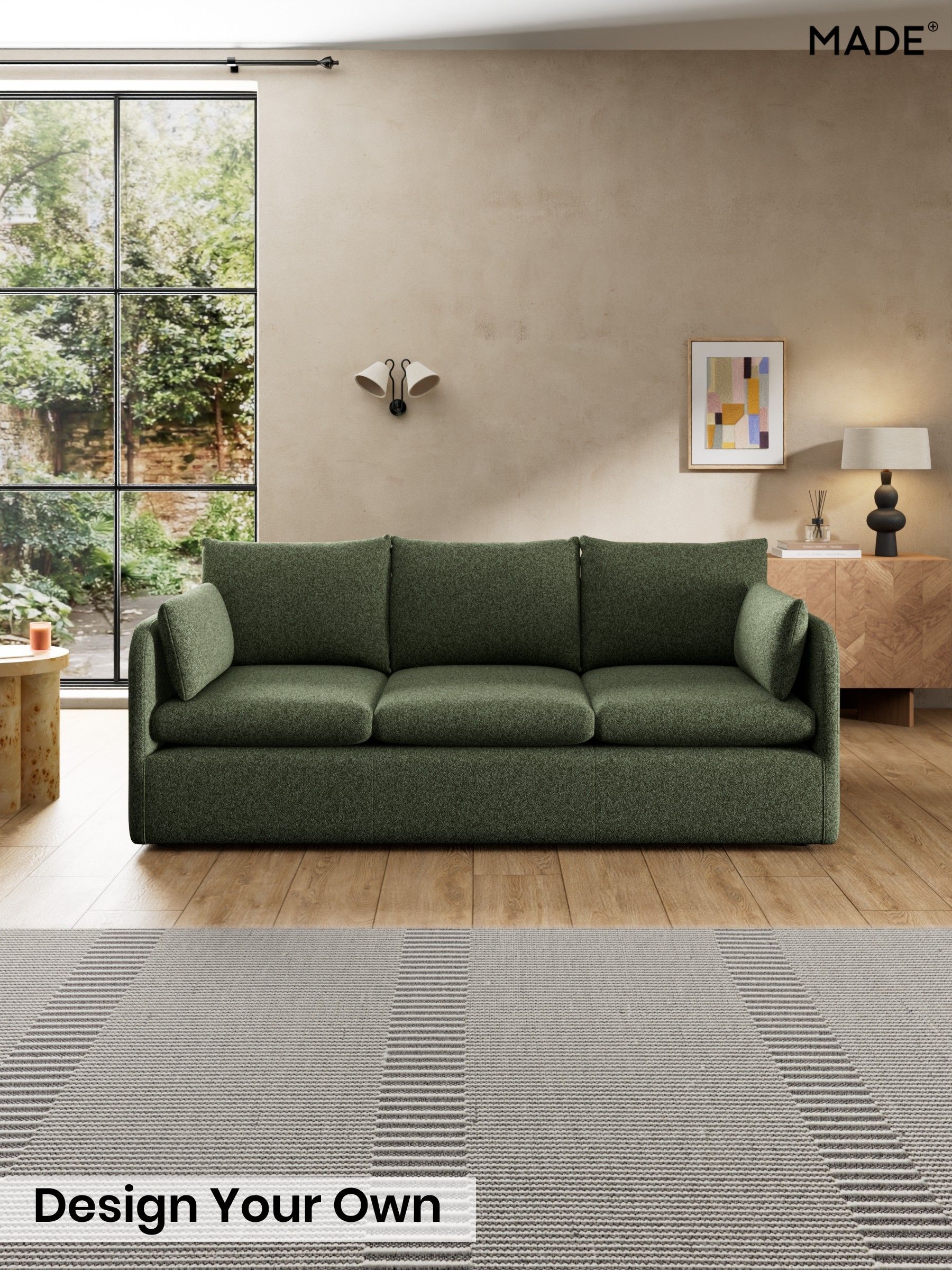 Soft Touch Boucle/Forest Green - Jackson By Made