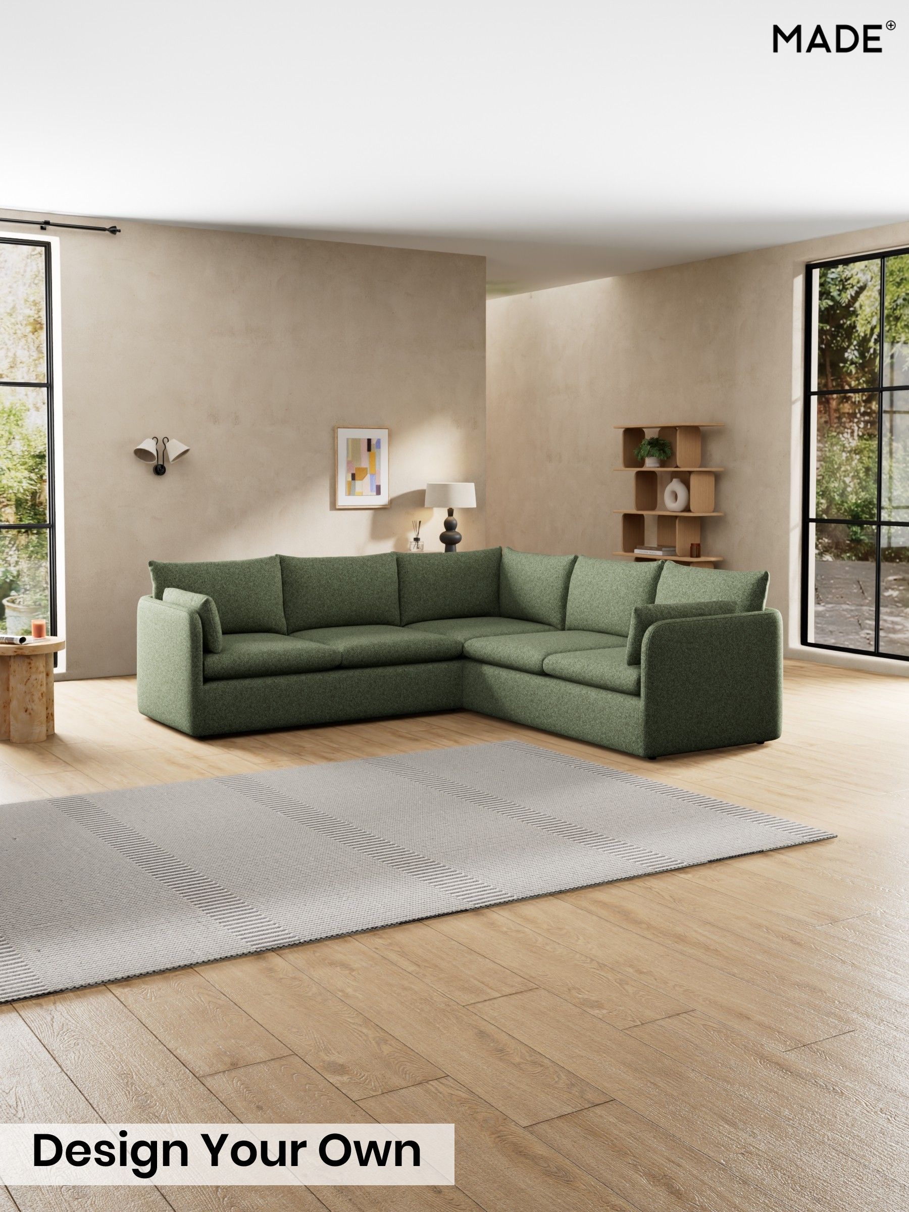 Soft Touch Boucle/Forest Green - Jackson By Made