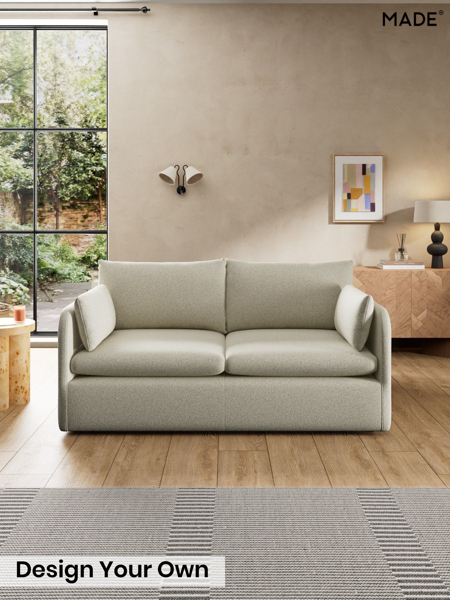 Soft Touch Boucle/Natural Linen - Jackson By Made