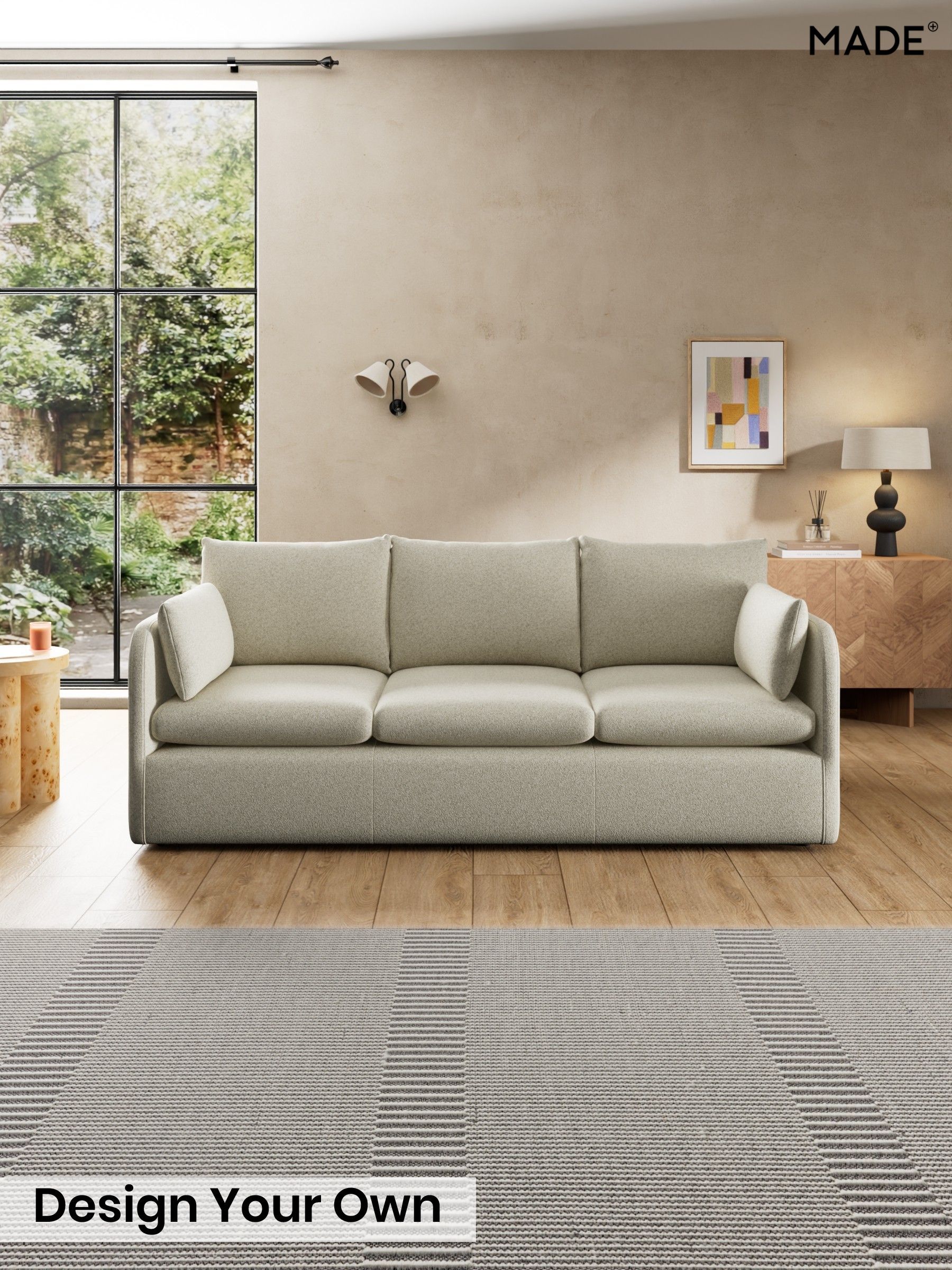 Soft Touch Boucle/Natural Linen - Jackson By Made