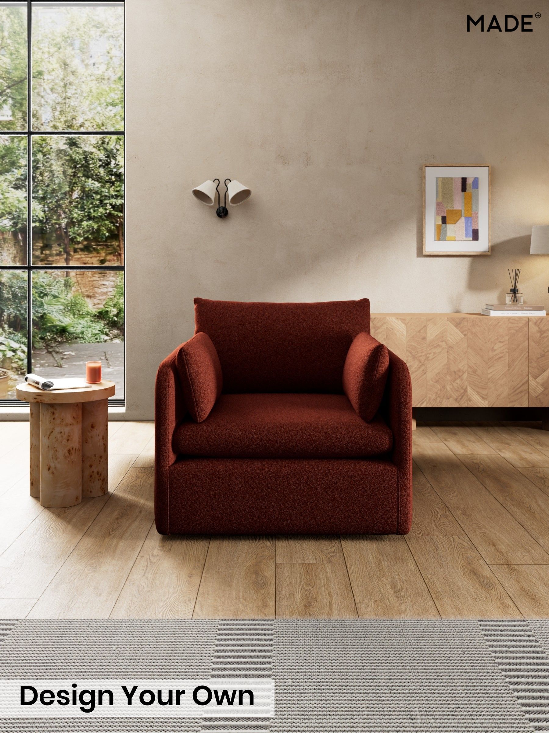 Soft Touch Boucle/Rust Orange - Jackson By Made