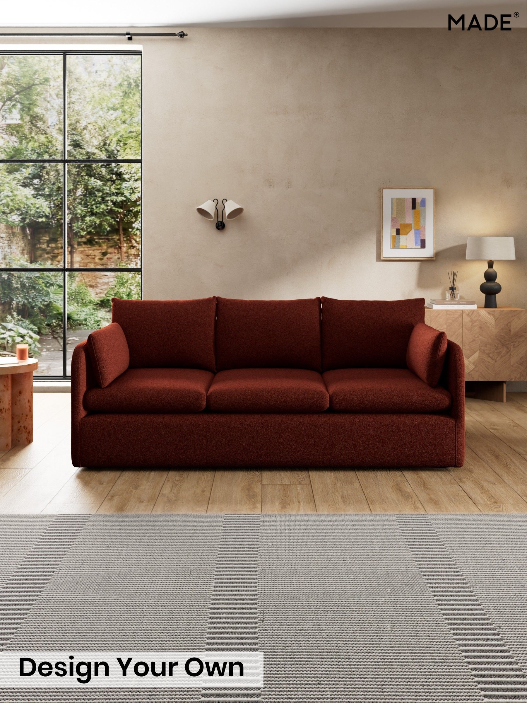 Soft Touch Boucle/Rust Orange - Jackson By Made