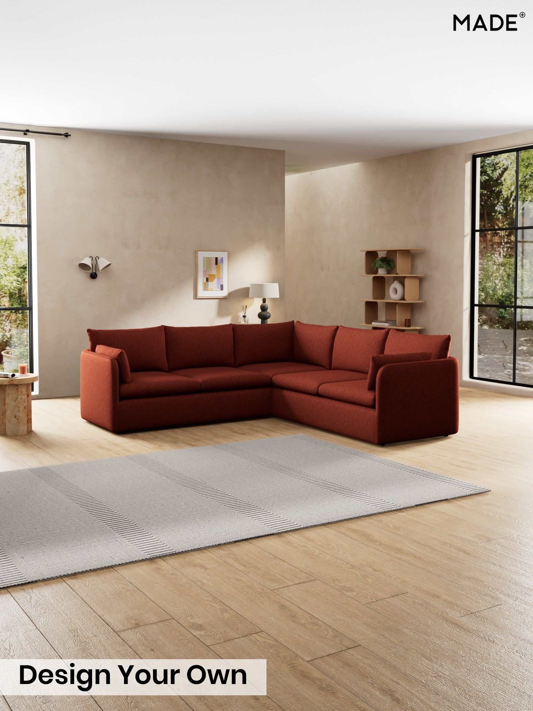 Soft Touch Boucle/Rust Orange - Jackson By Made