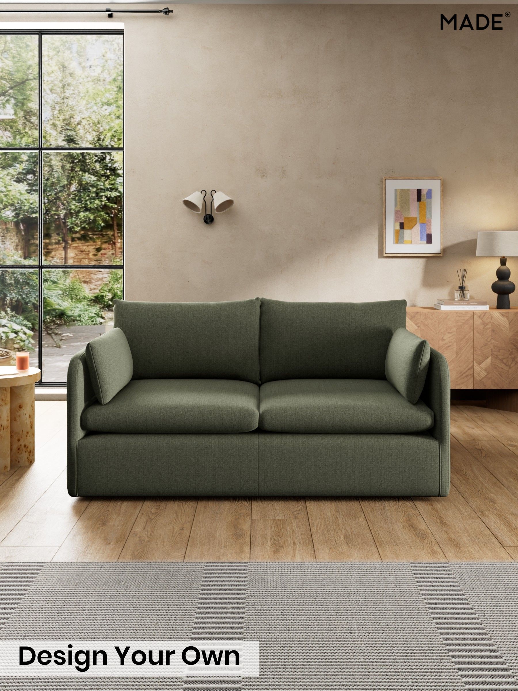 Textured Slub Weave/Soft Olive Green - Jackson By Made