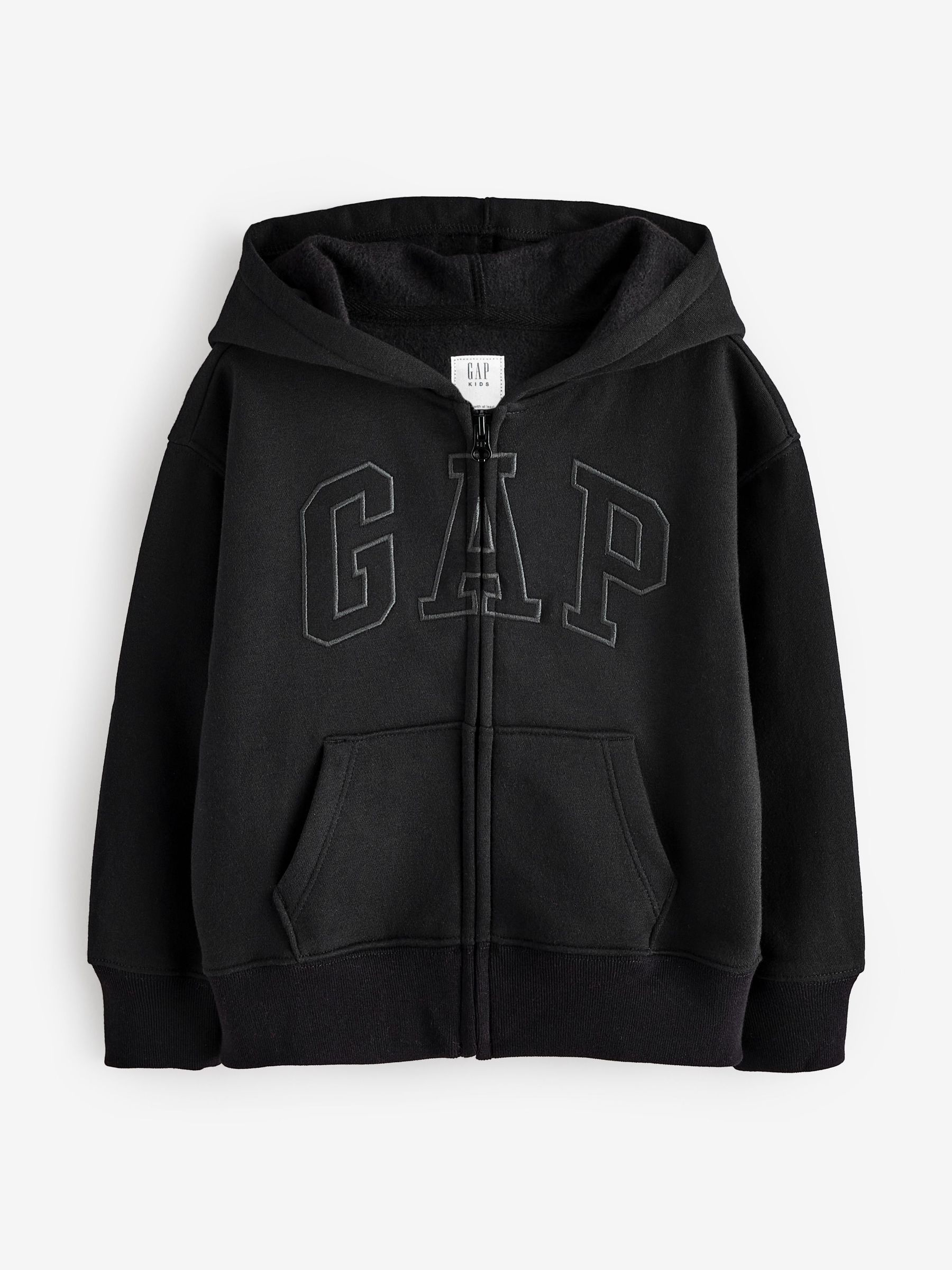 Jet Black Vintage Logo Hoodie (4-13yrs) (W78940) | £25