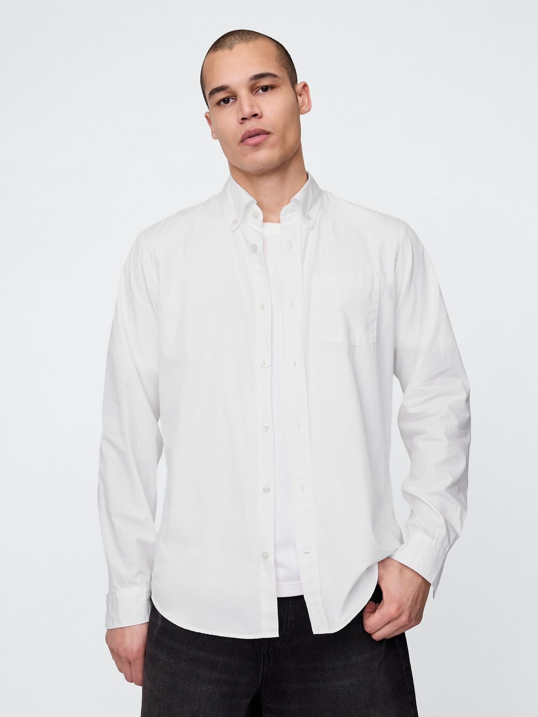 White Cotton Poplin Classic Shirt (W78955) | £40