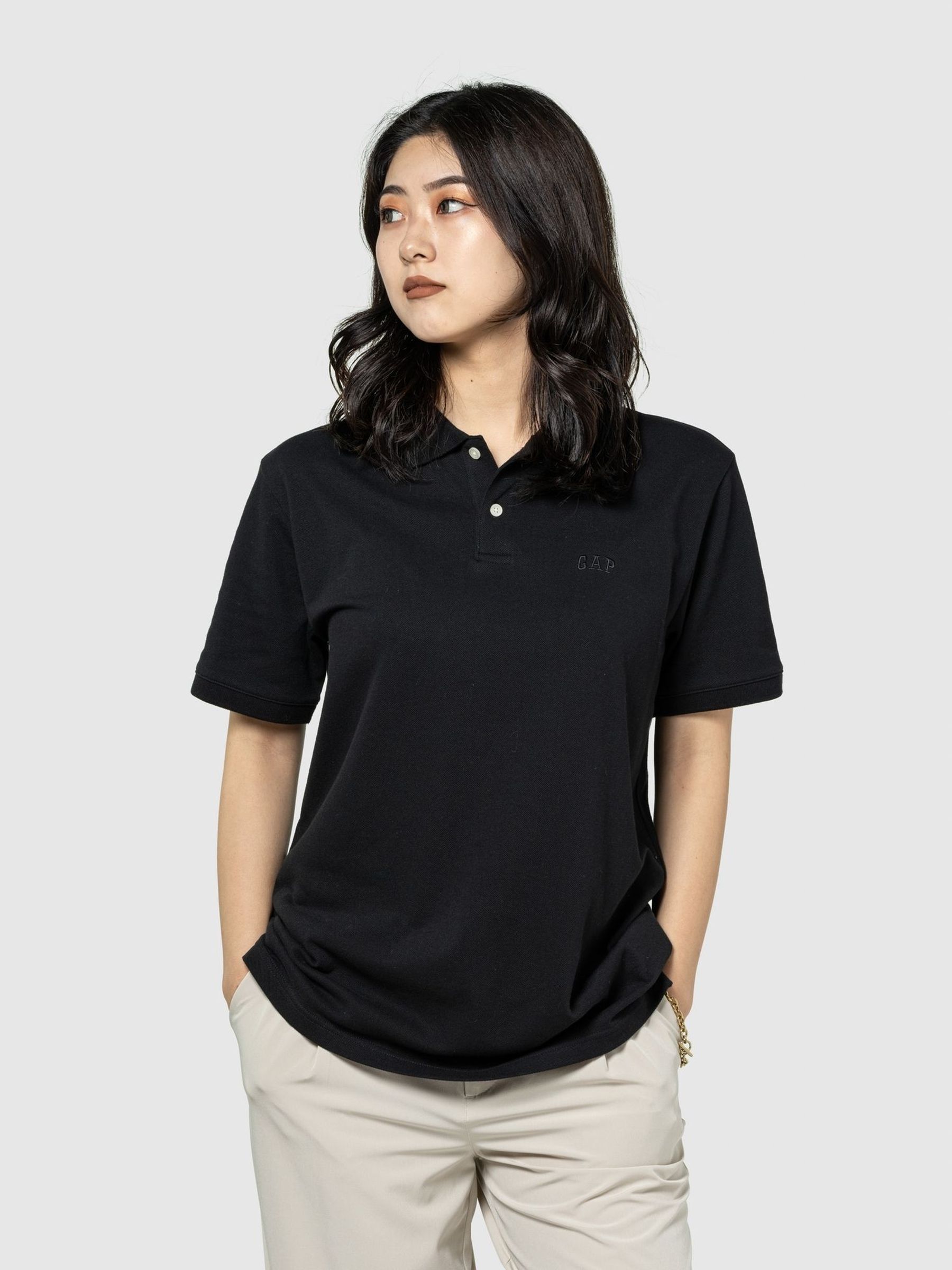Black Logo Pique Polo Shirt (W78987) | £20