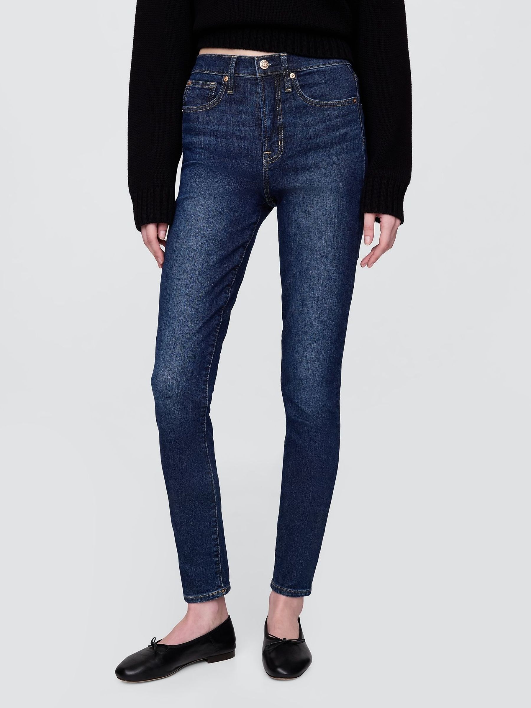Dark Blue High Rise True Skinny Jeans (W78997) | £55