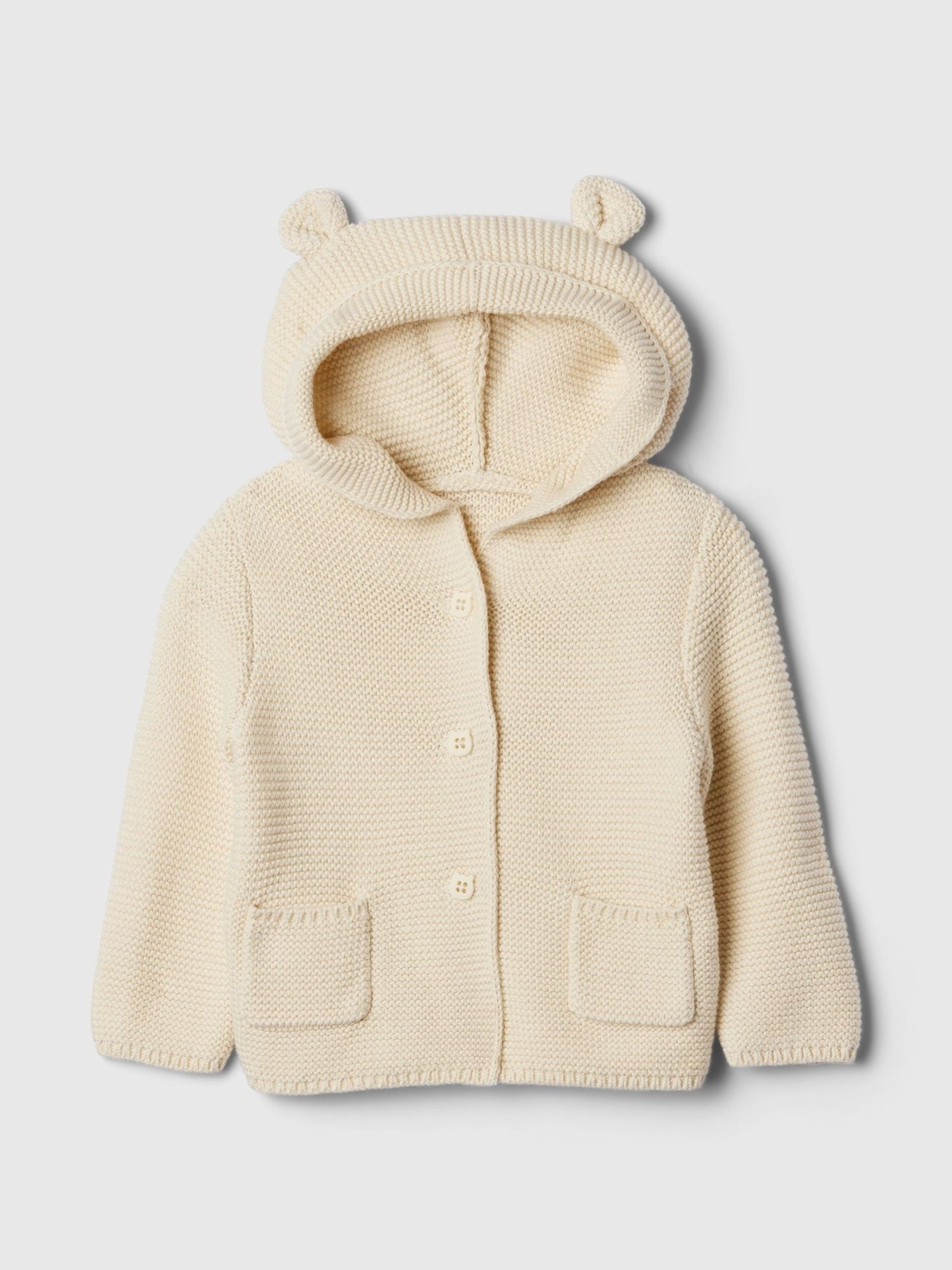 Cream Bear Cardigan (W78999) | £20