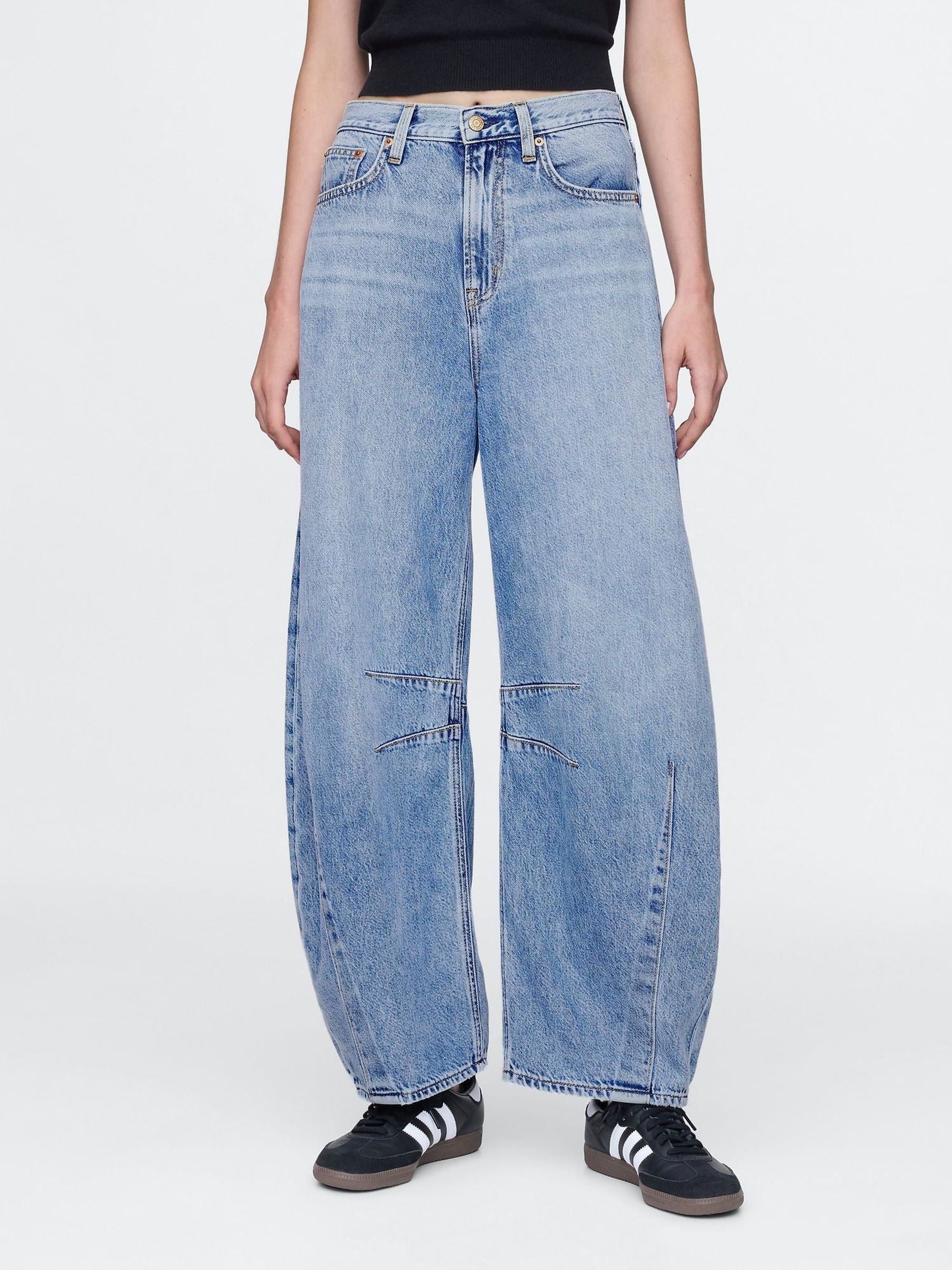 Blue High Waisted UltraSoft Horseshoe Jeans (W79035) | £50