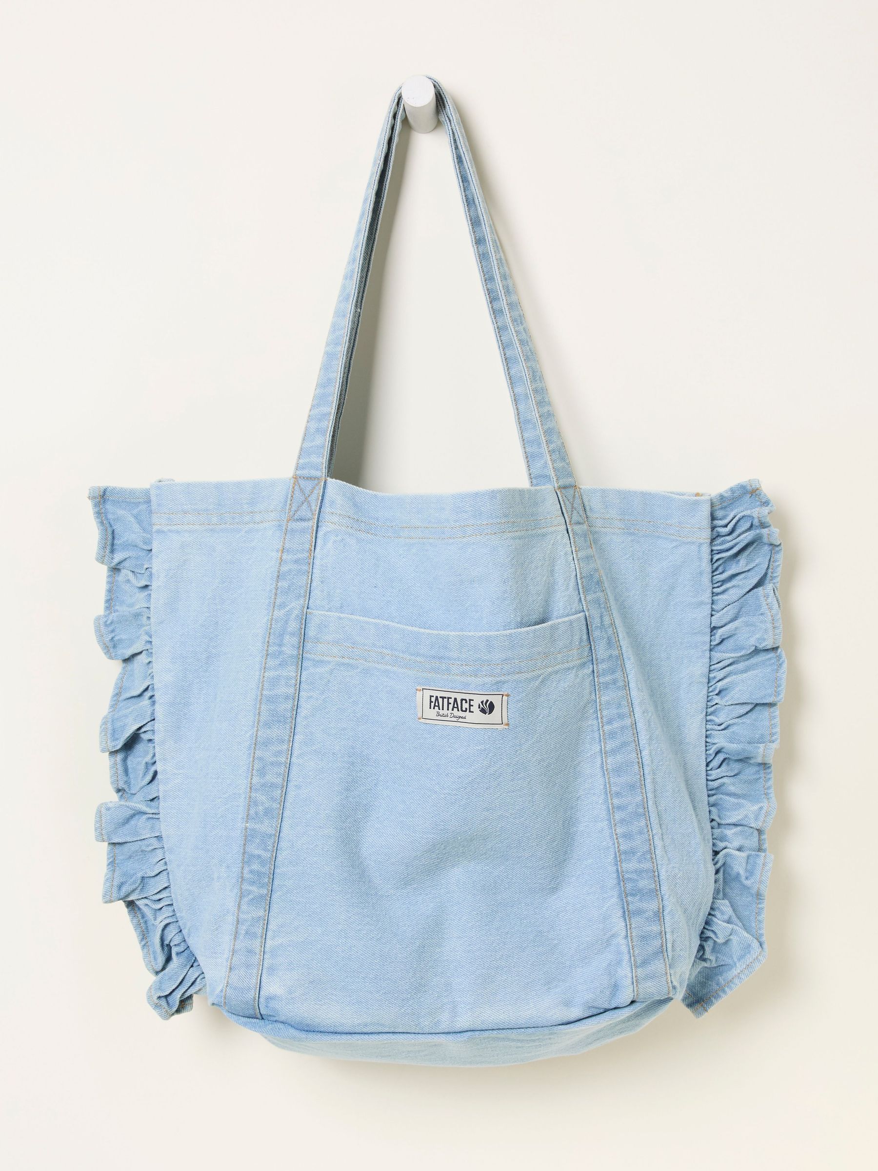 Astrid Light Denim Frill Tote (W79558) | £19.50