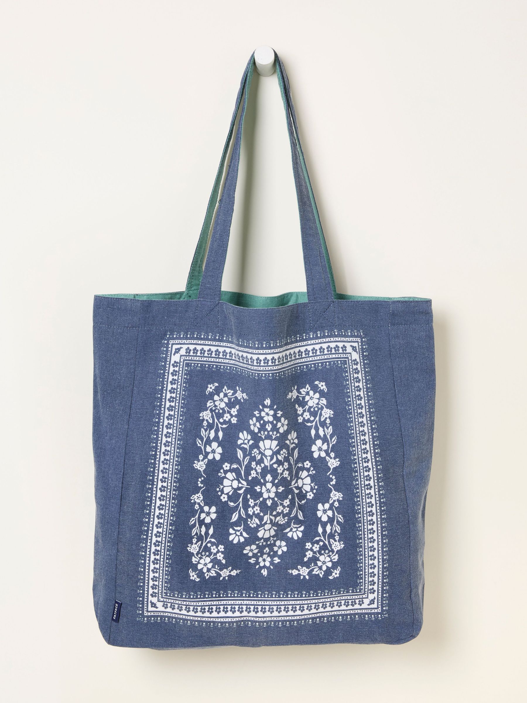 Navy Floral Reversible Tote Bag (W79559) | £15.50