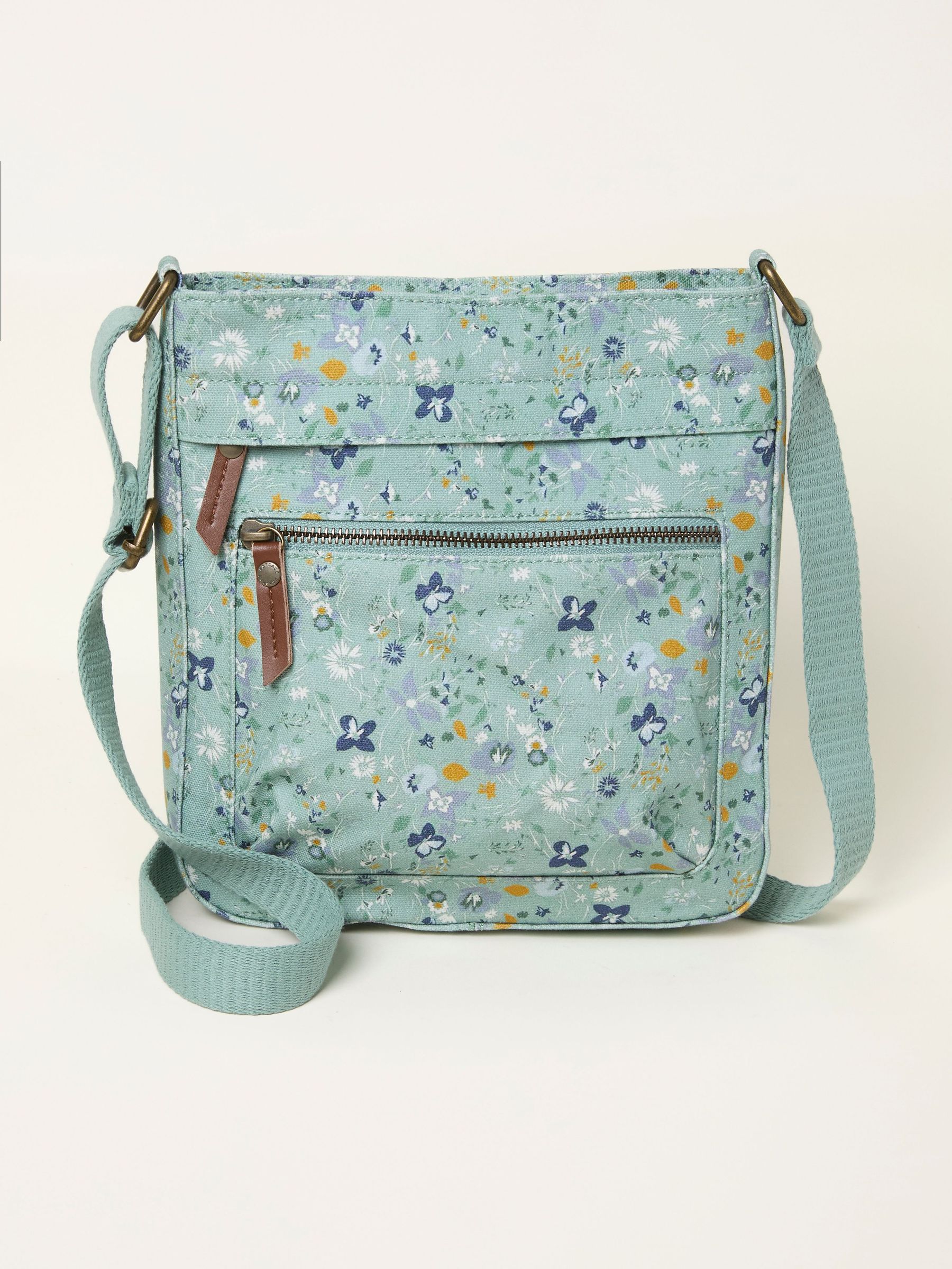 Green Haze Floral Canvas Crossbody Bag (W79573) | £29.50