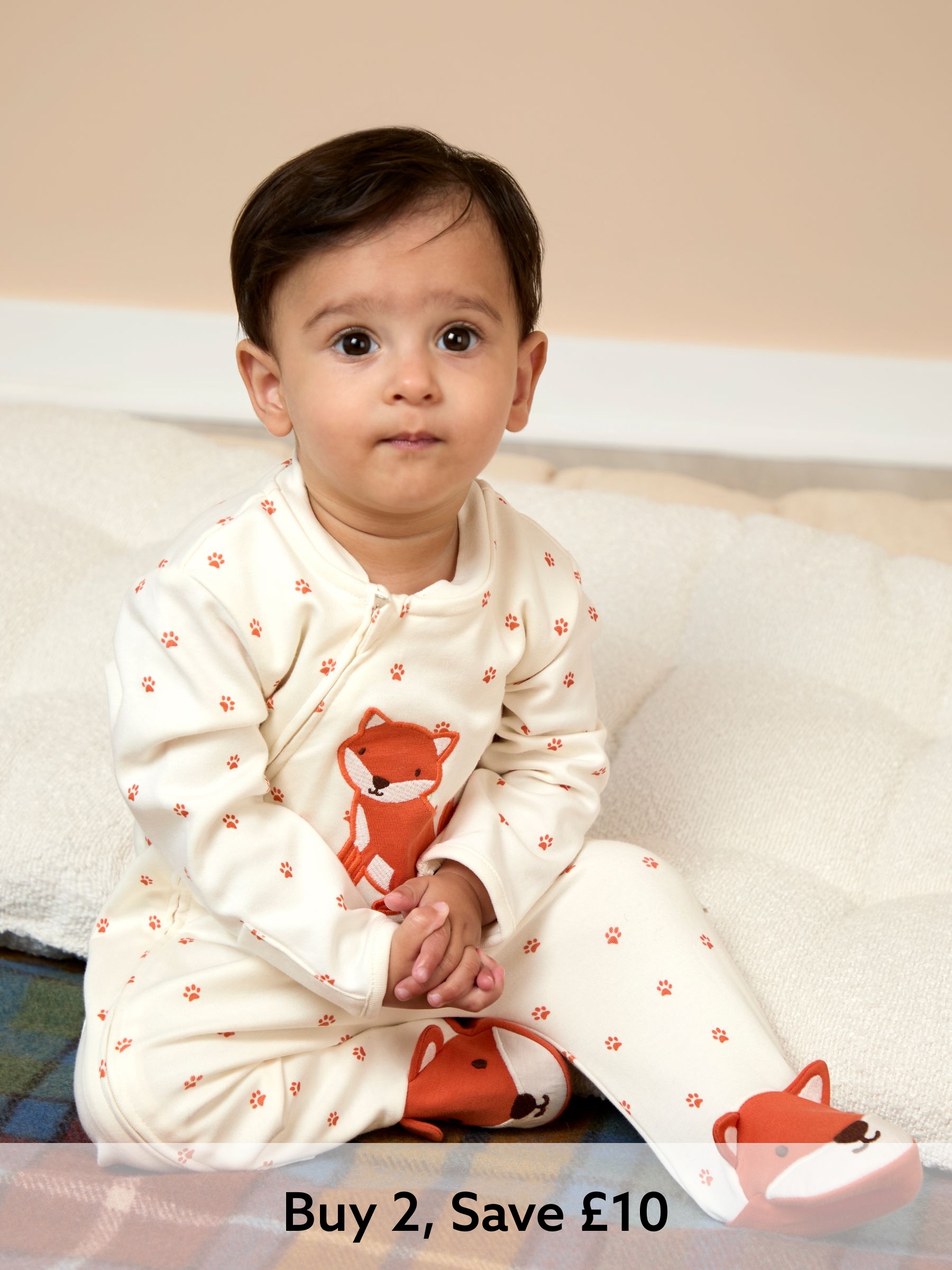 Cream Sleepsuit (W84248) | £21