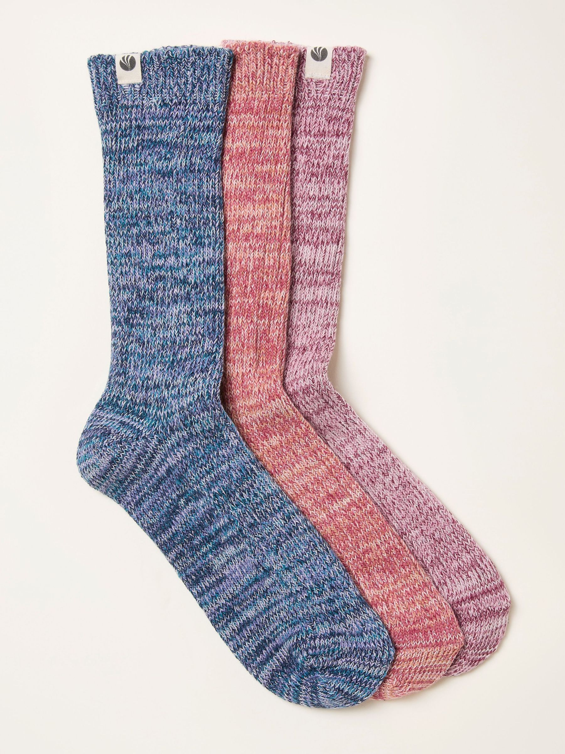 Purple 3 Pairs of Boot Socks (W84908) | £18