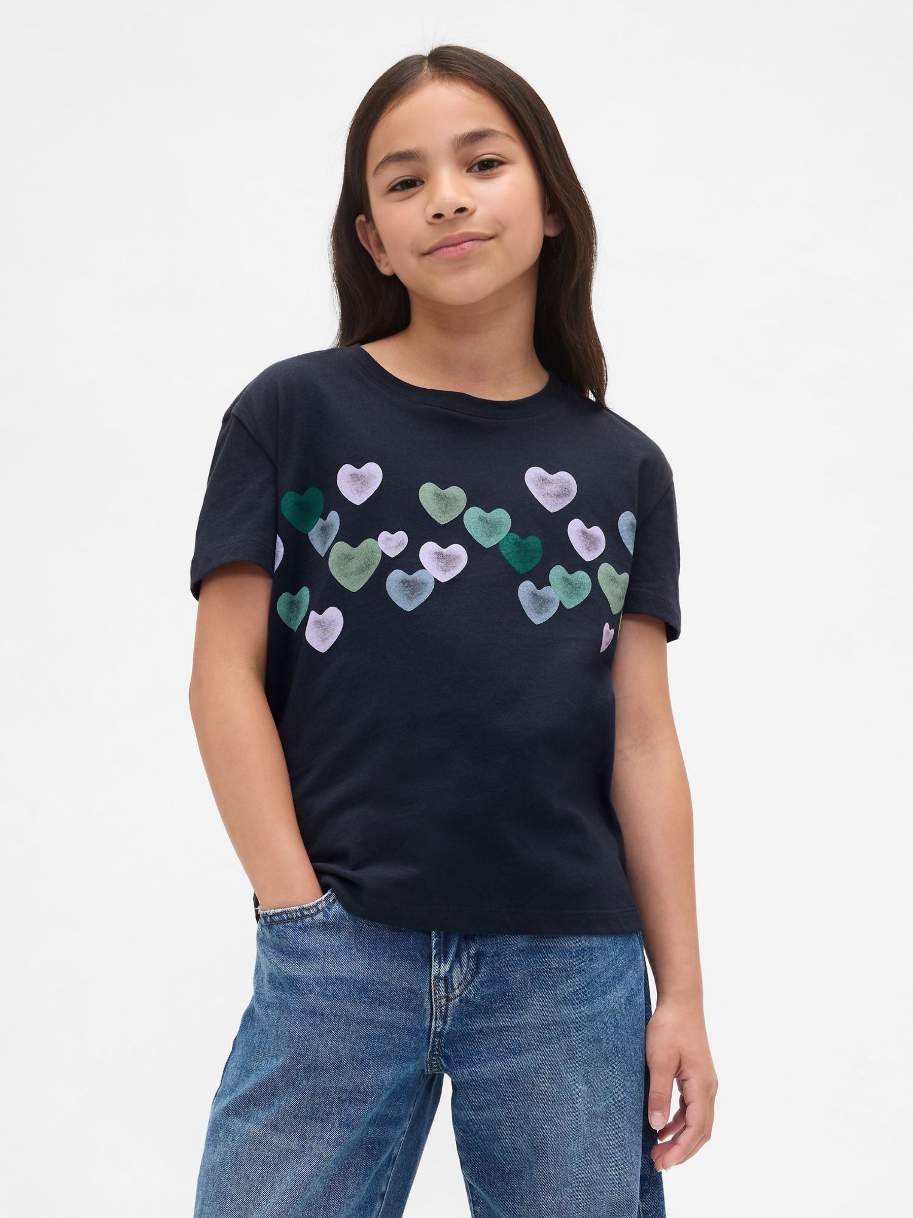 Navy Graphic Crew Neck Short Sleeve T-Shirt (4-13yrs) (W85606) | £10