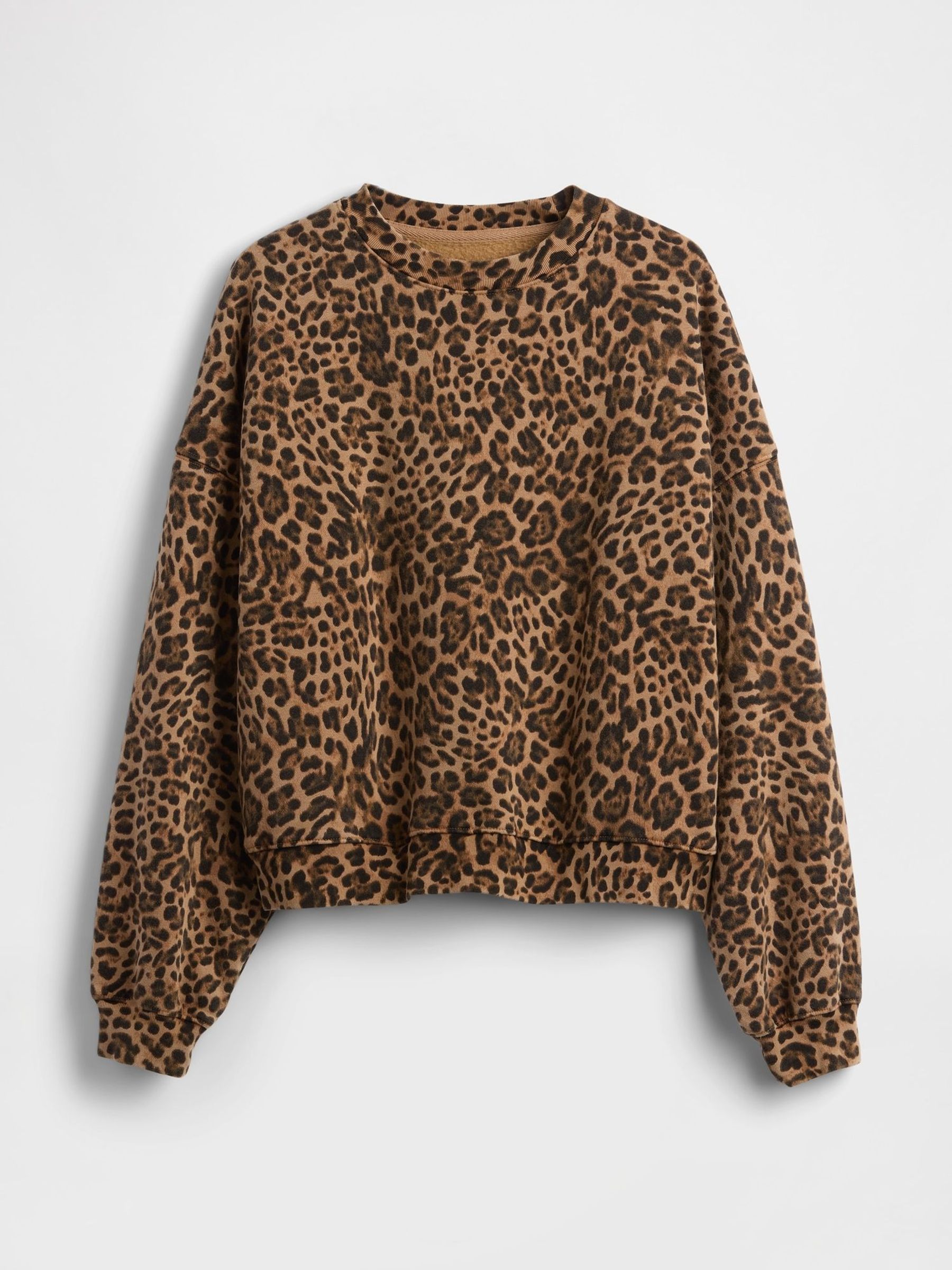 Brown Leopard VintageSoft Wedge Crew Neck Sweatshirt (W85617) | £40