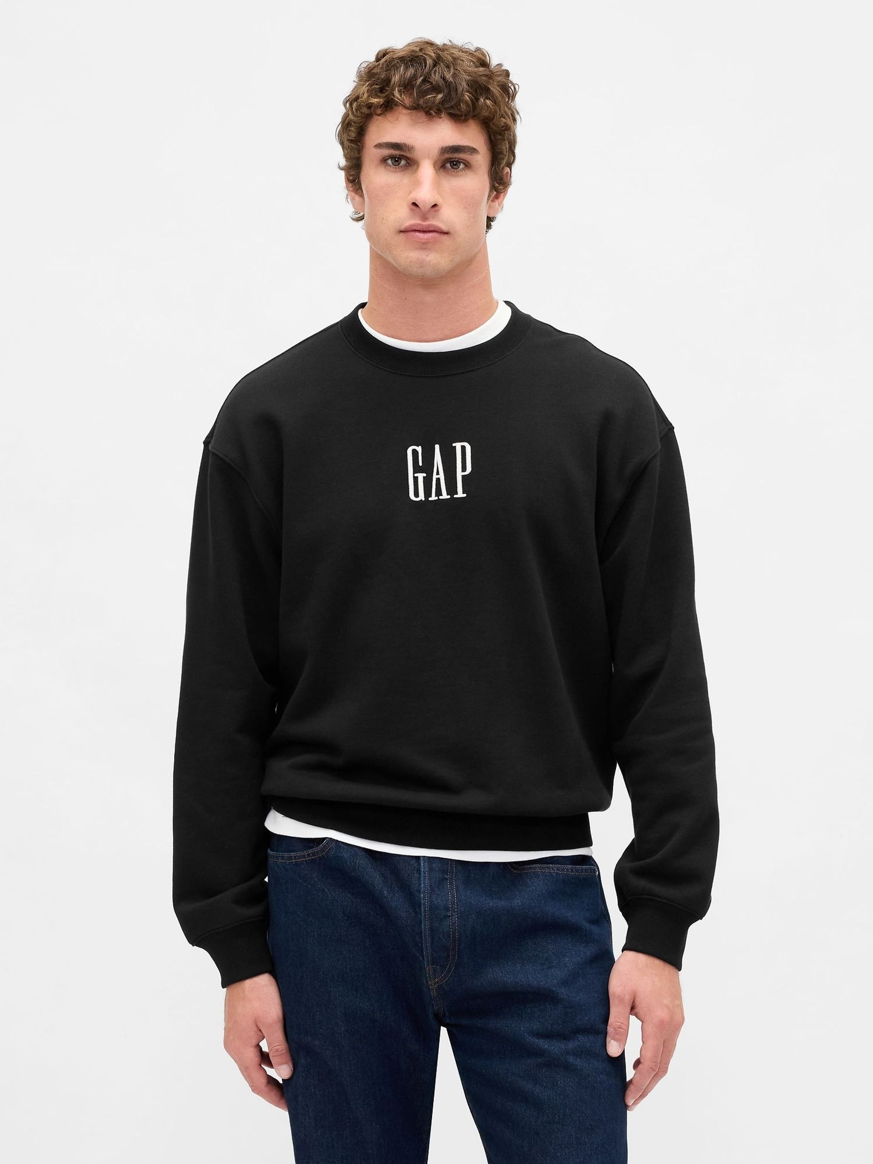 Black Heavyweight Oversized Logo Sweatshirt (W85623) | £45