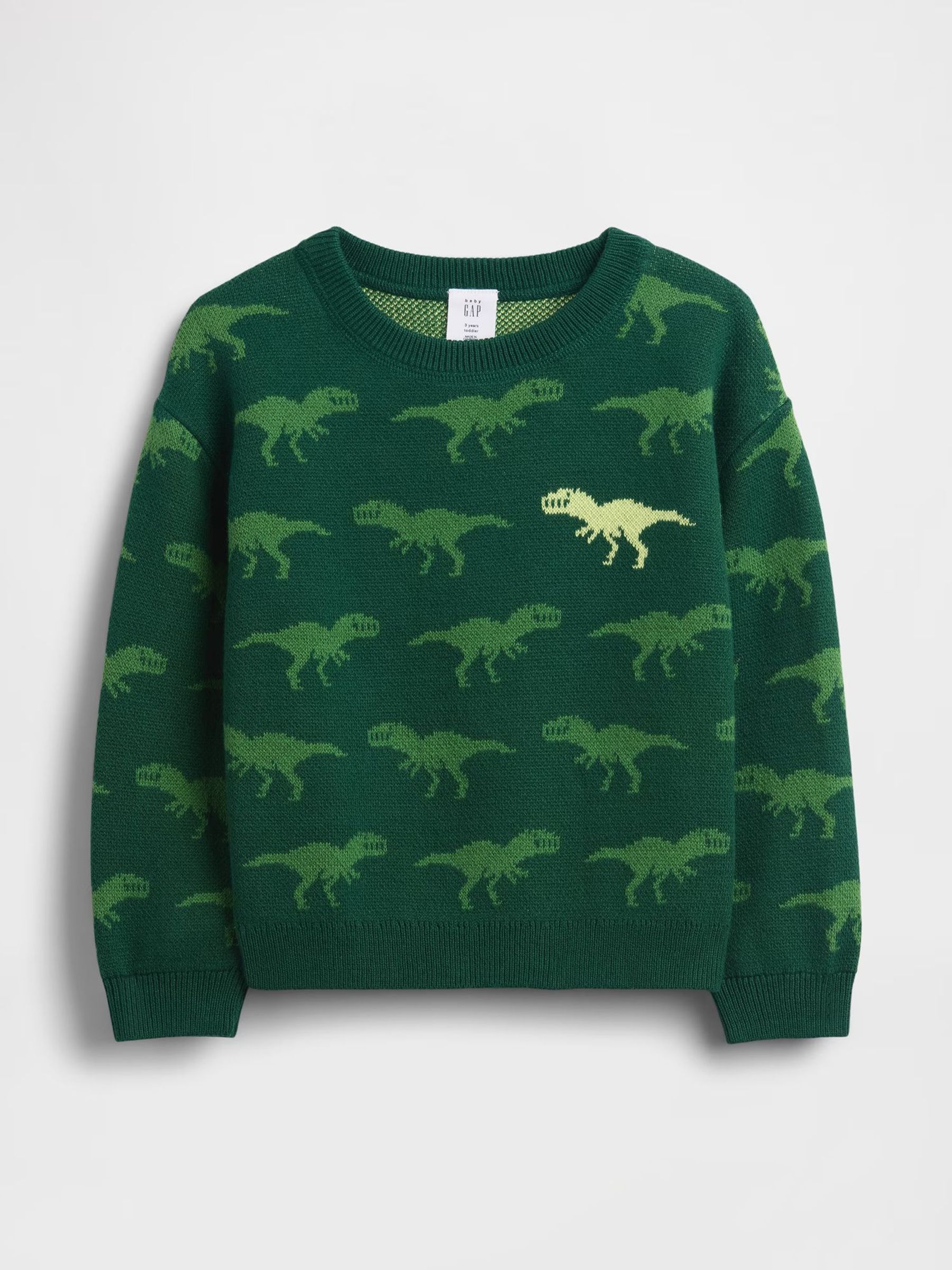 Green Crew Print Sweater (6mths-5yrs) (W85624) | £25