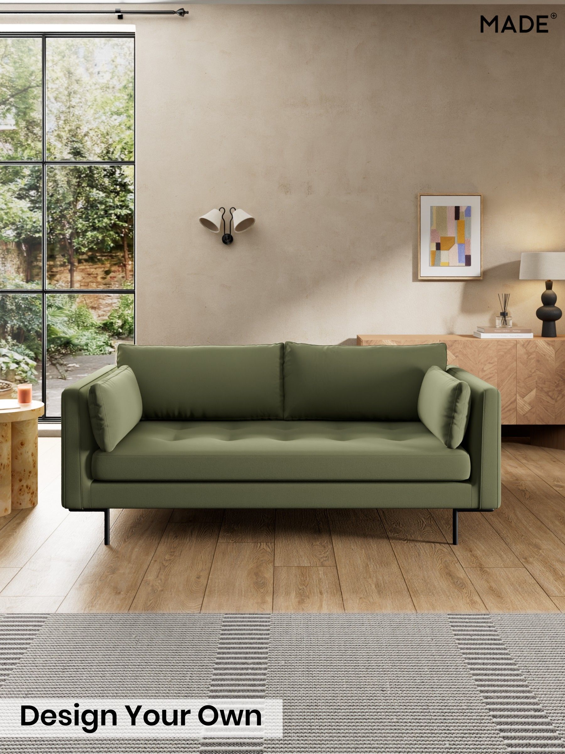 Matt Velvet Easy Clean/Fern Green - Harlow By Made