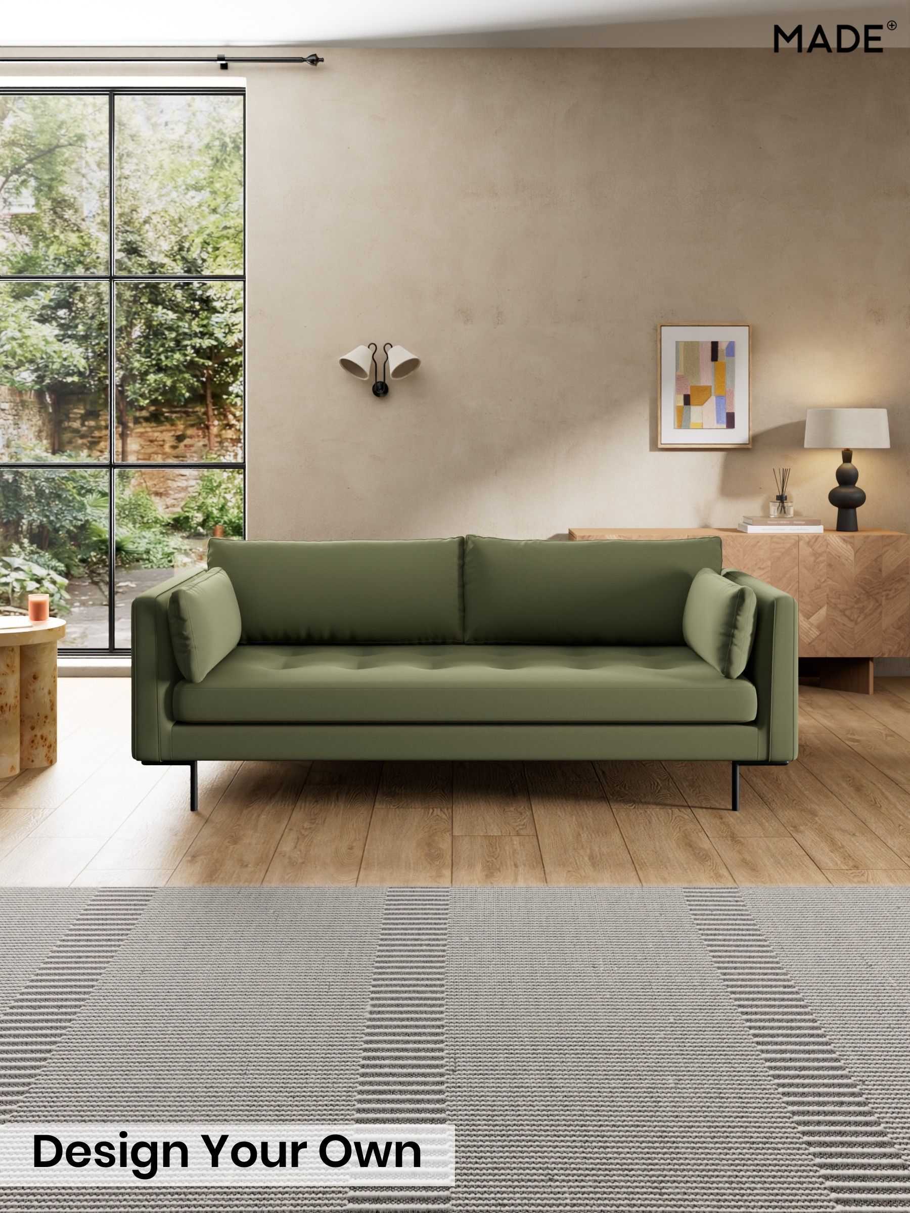 Matt Velvet Easy Clean/Fern Green - Harlow By Made