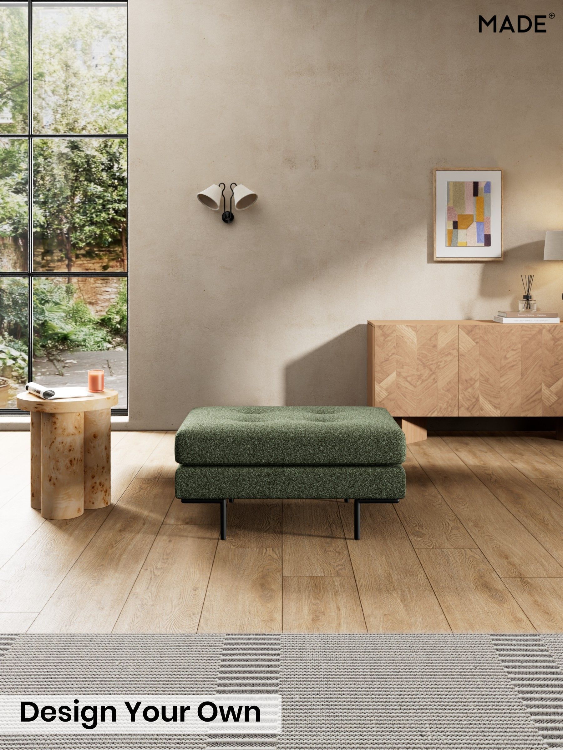Soft Touch Boucle/Forest Green - Harlow By Made