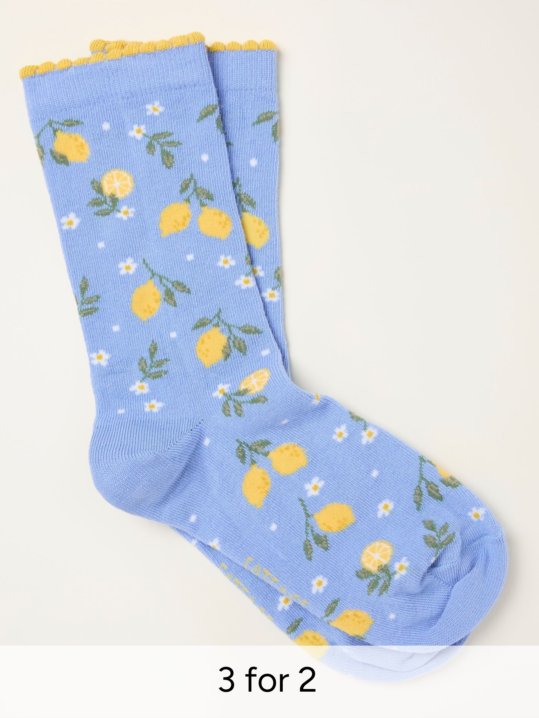 Blue Lemon Socks (W86590) | £7.50