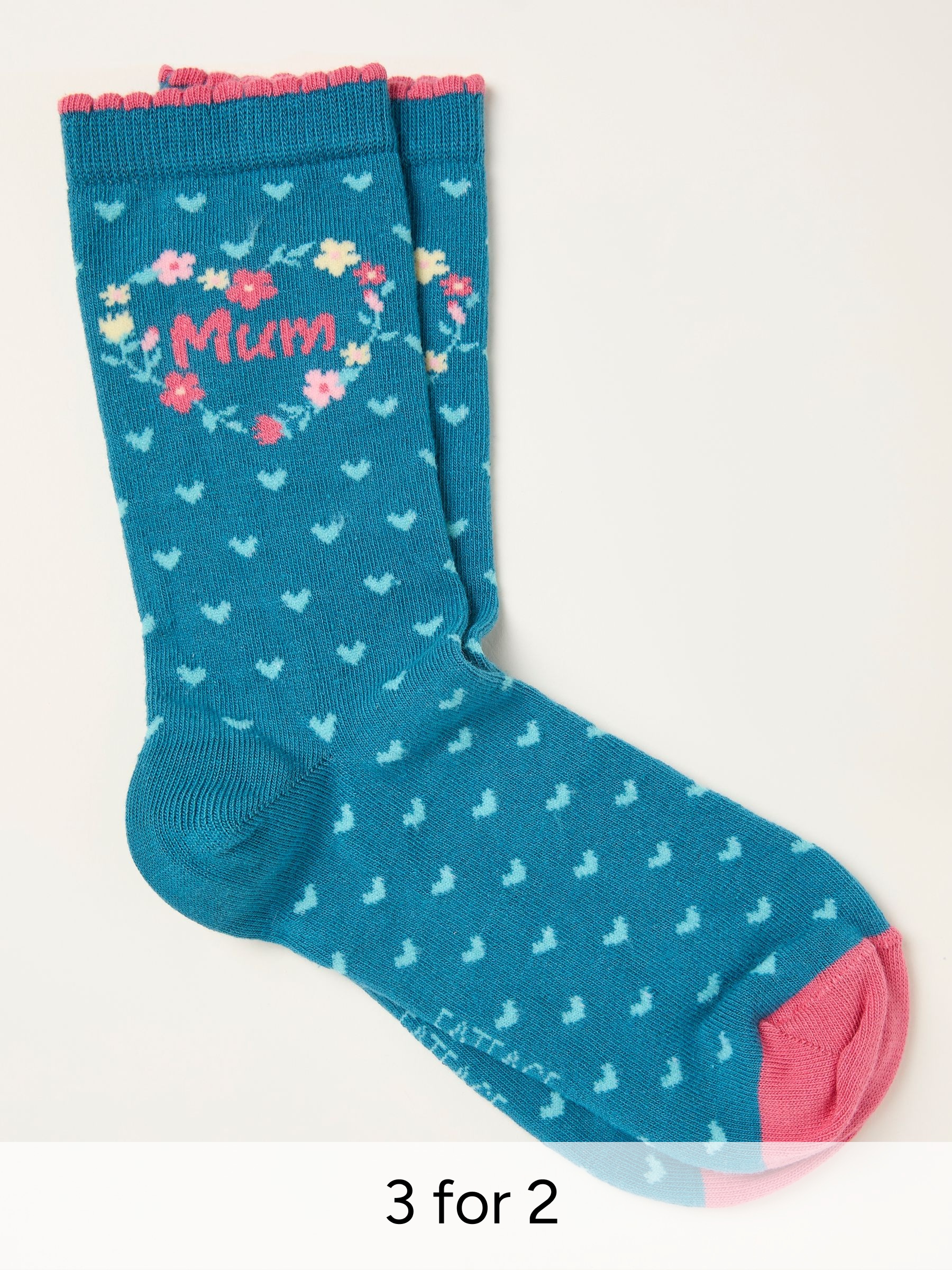 Teal Blue Mum Socks (W86598) | £7.50