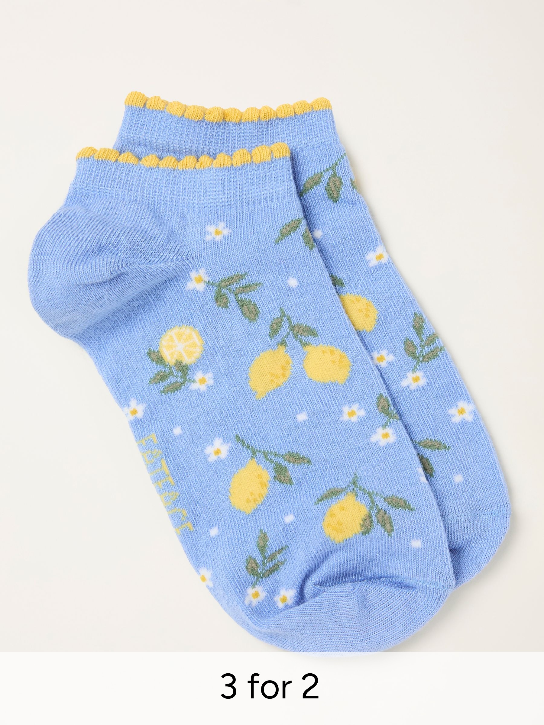 Blue Lemon Trainer Socks (W86600) | £7.50