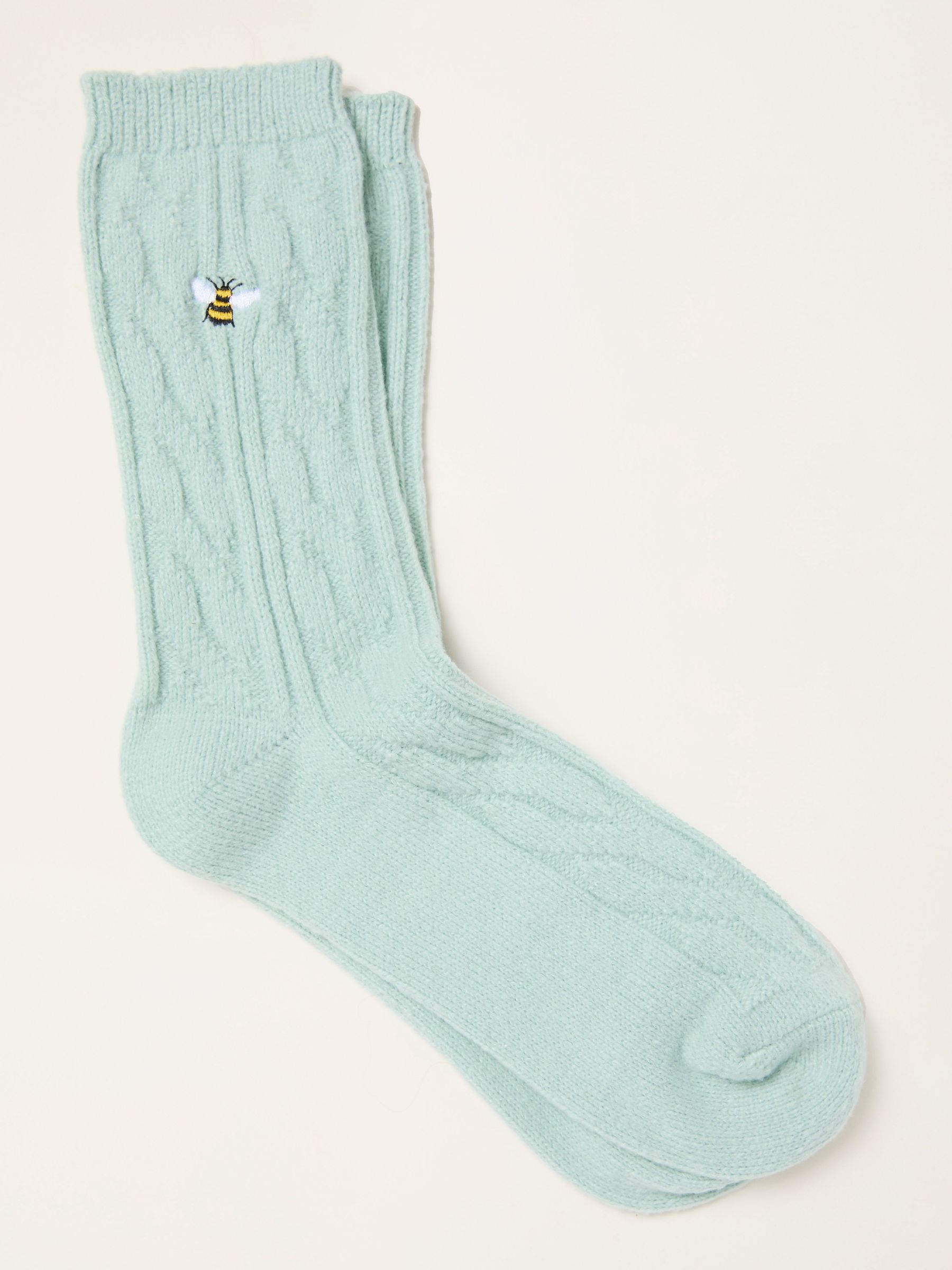 Lilac Purple Super Soft Embroidered Socks (W86603) | £10.50